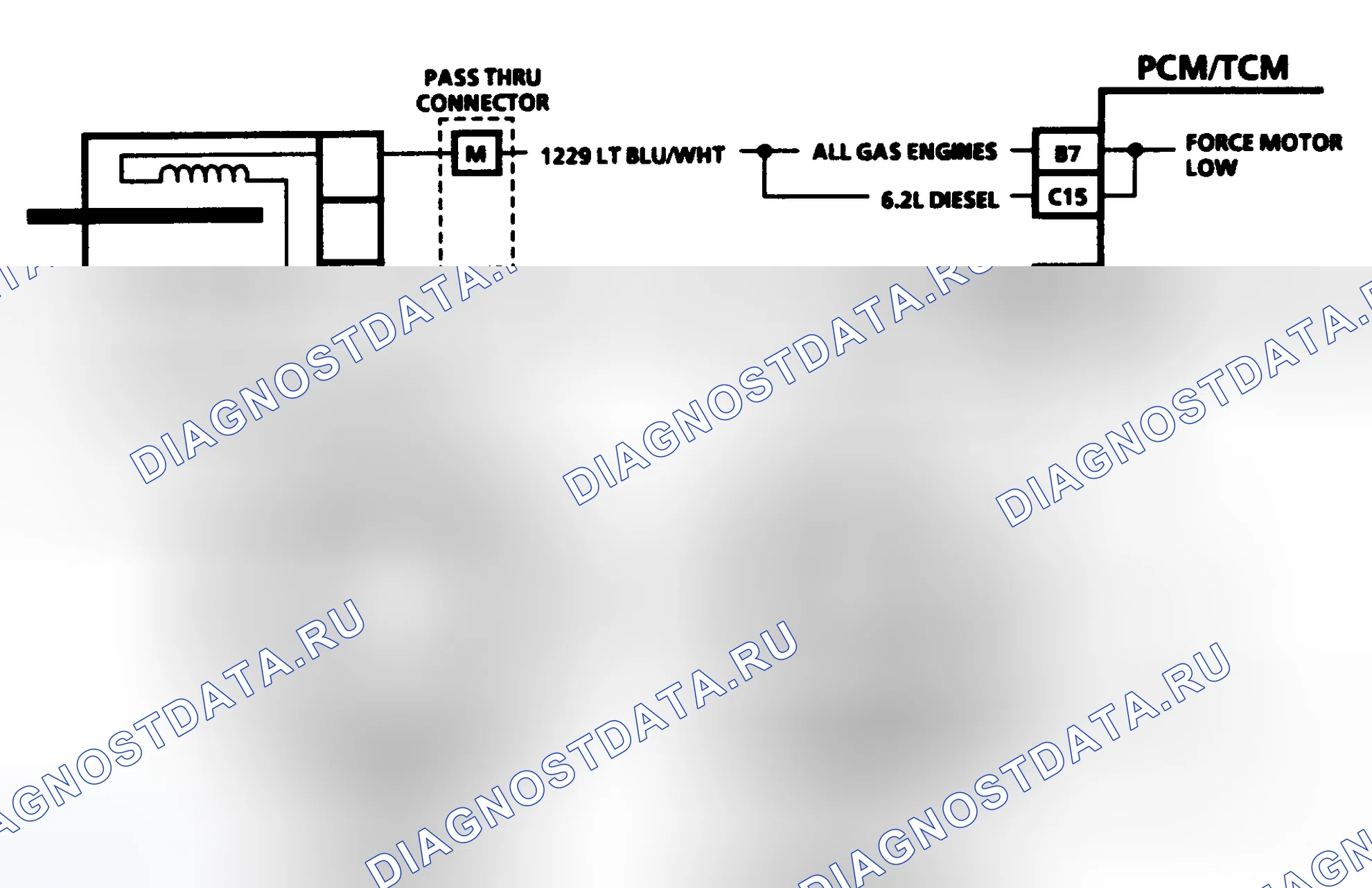 Рис. 450: КОД 73 - СИЛА ТОКА ДВИГАТЕЛЯ. GMC Cab & Chassis C3500 