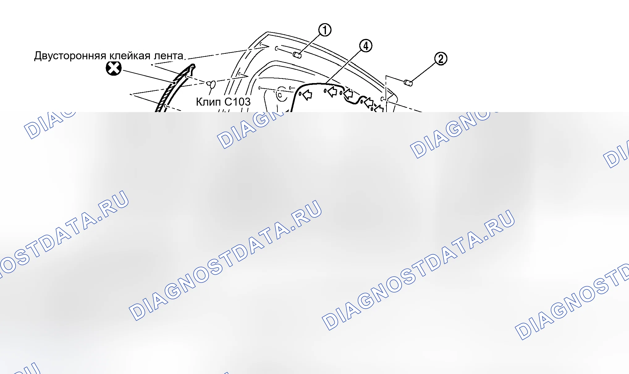 Рис. 34: ФИНИШЕР КРЫШКИ БАГАЖНИКА. Honda Logo I