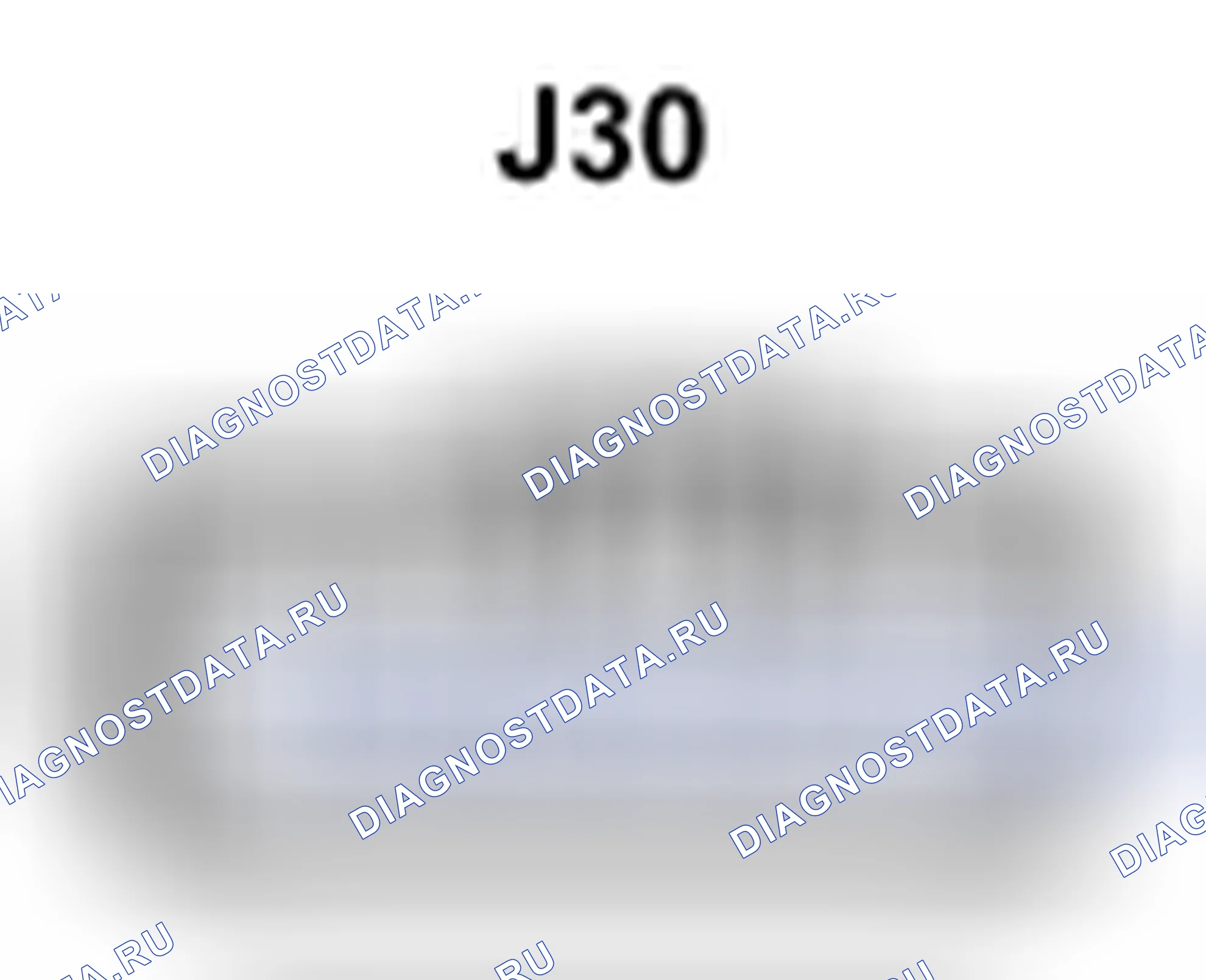 Рис. 715: Вид с торца соединительного разъема (J30). Toyota Prius II рестайлинг