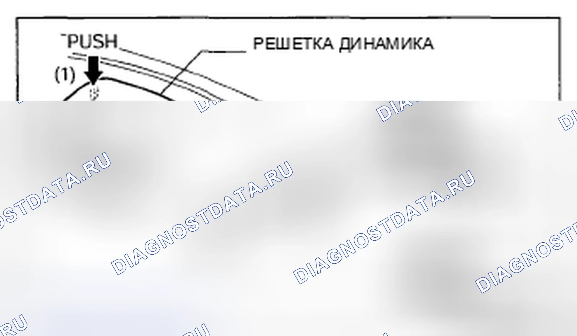 Рис. 42: Примечание об удалении решетки динамика. Mazda RX-8 I рестайлинг