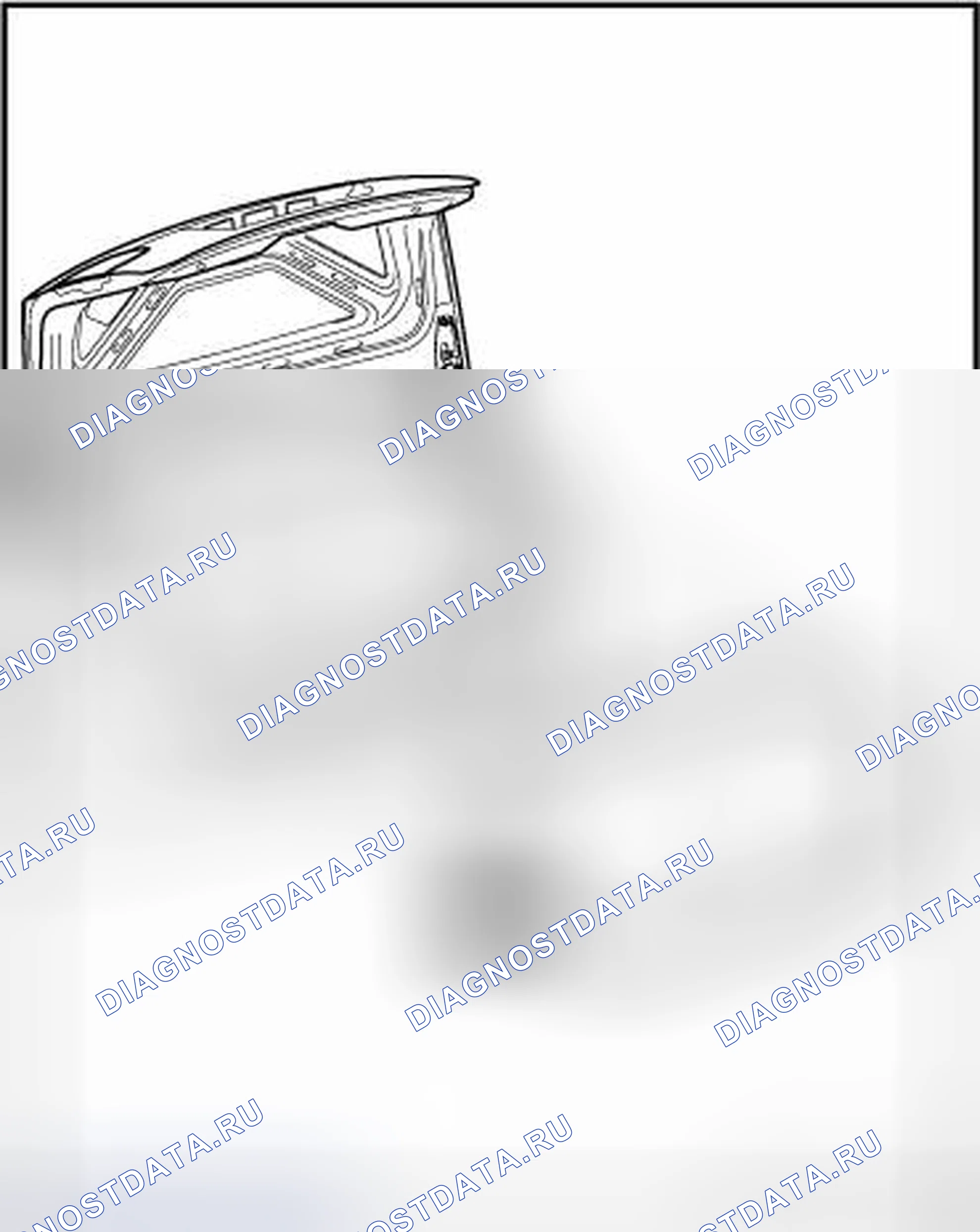 Рис. 430: УПЛОТНЕНИЕ ЗАДНЕЙ КРЫШКИ. Volkswagen Jetta V