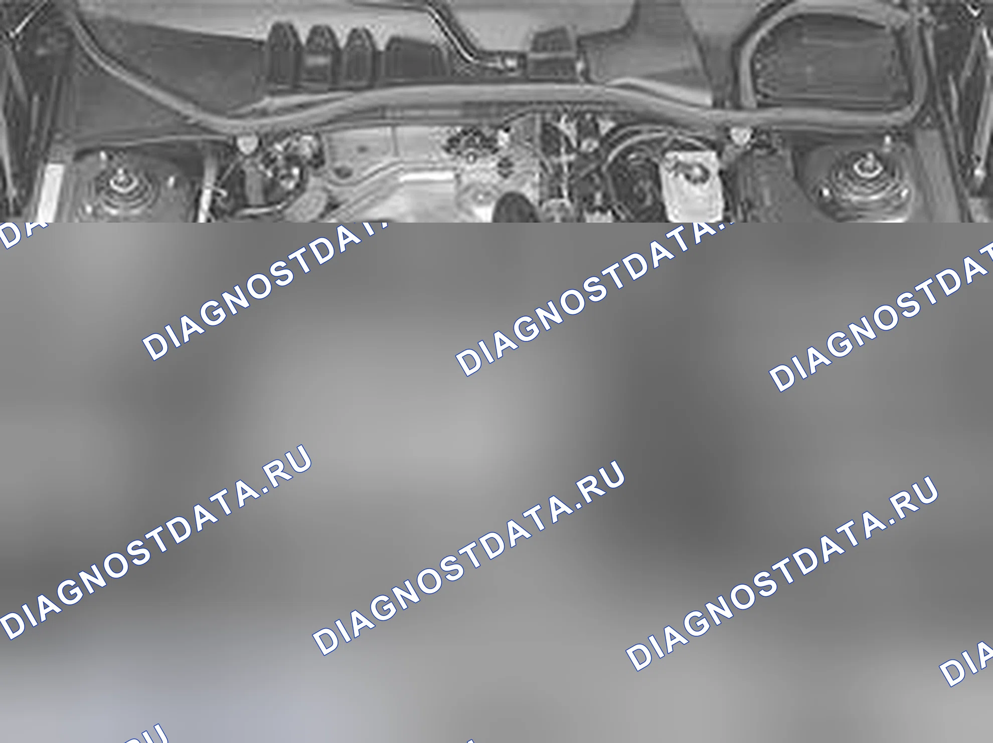 Рис. 858: Удаление компонентов моторного отсека. Volvo C70 I