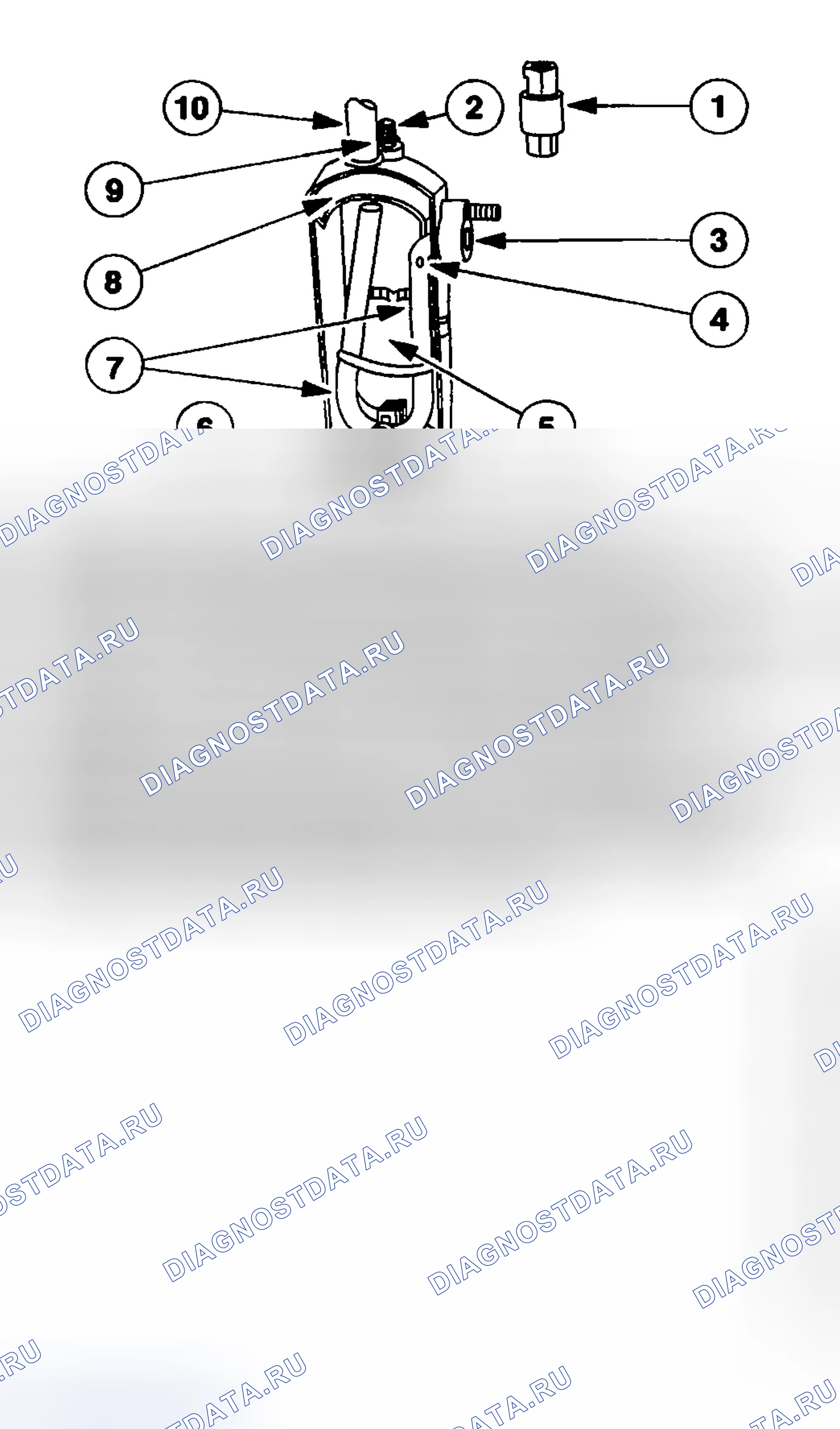 Рис. 144: Всасывающий аккумулятор / осушитель. Ford Pickup F250 Super Duty I