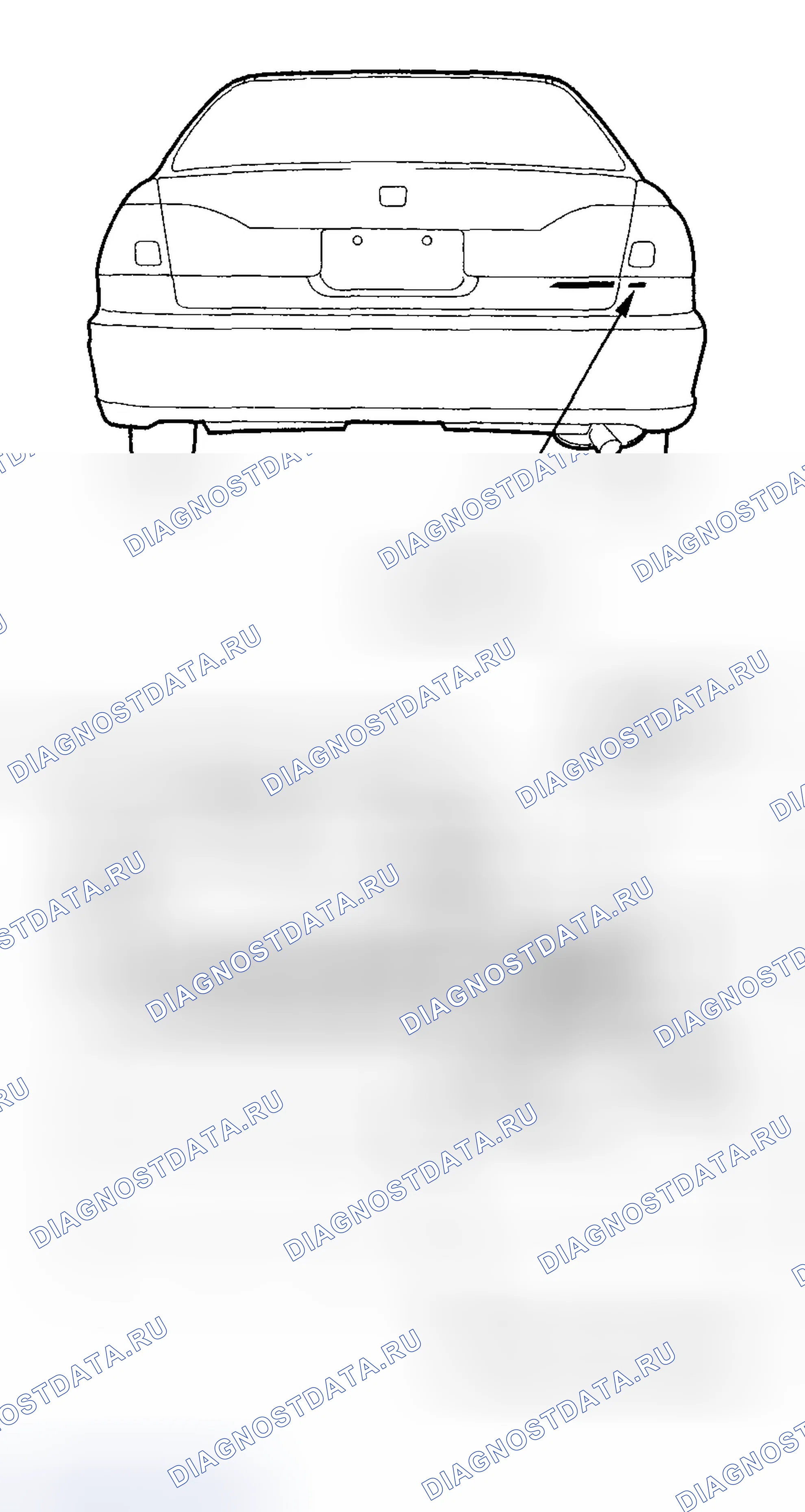 Рис. 119: Замена эмблемы - Седан. Honda Accord VI