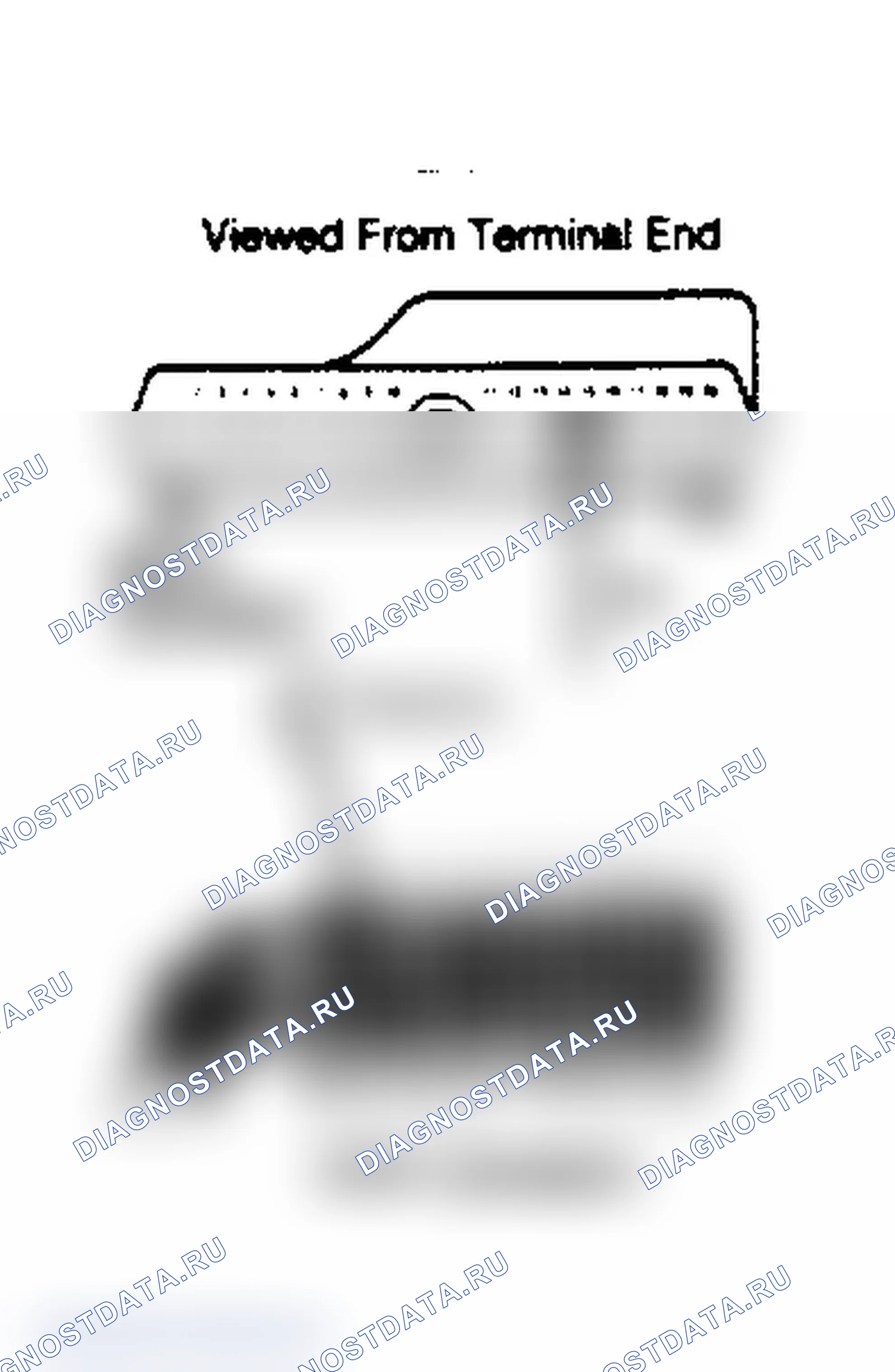 Рис. 135: Подключение омметра между клеммами 34 и 13. Dodge Grand Caravan I