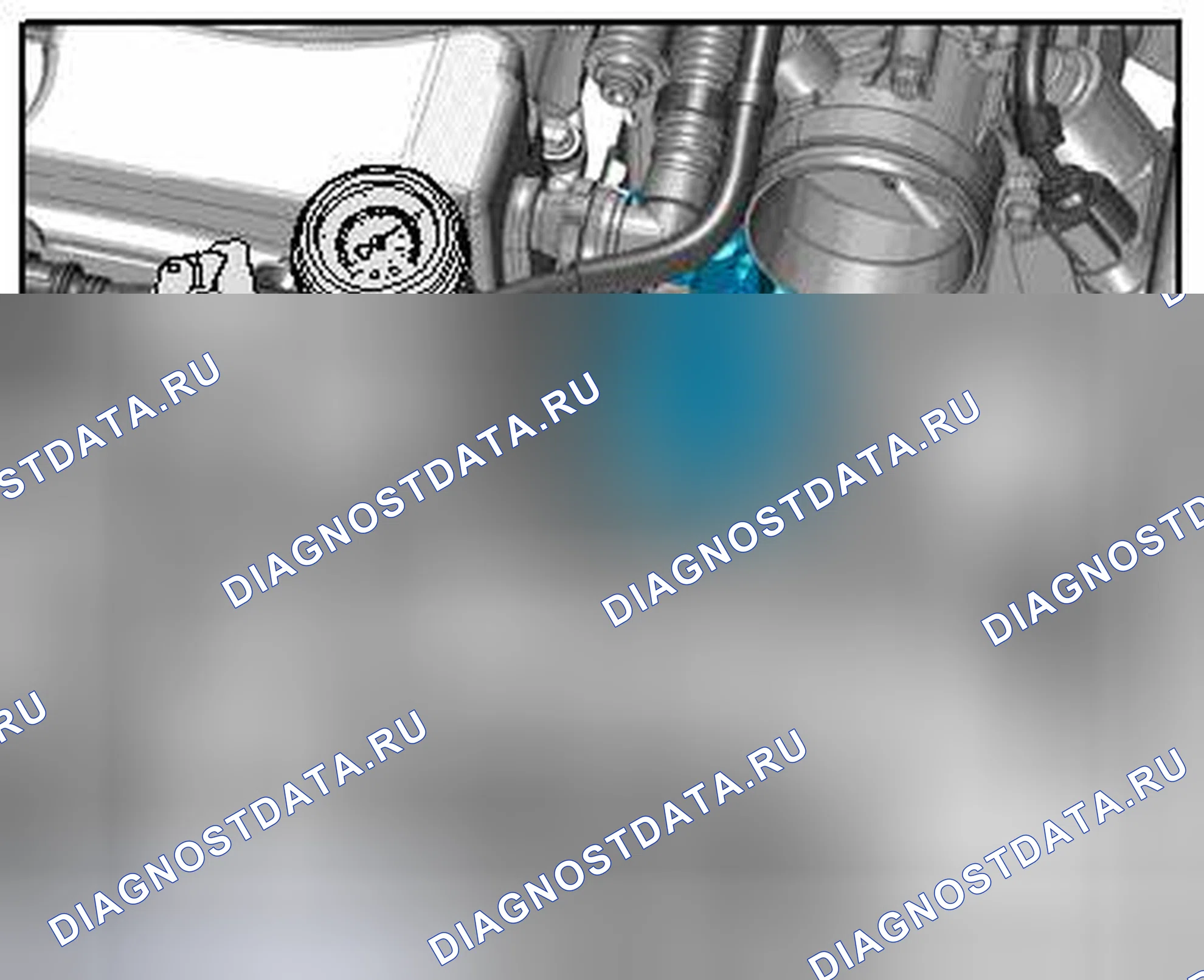 Рис. 4: СНЯТЬ ВАКУУМНЫЙ ШЛАНГ С КОМБИНИРОВАННОГО КЛАПАНА. Volkswagen Eos I