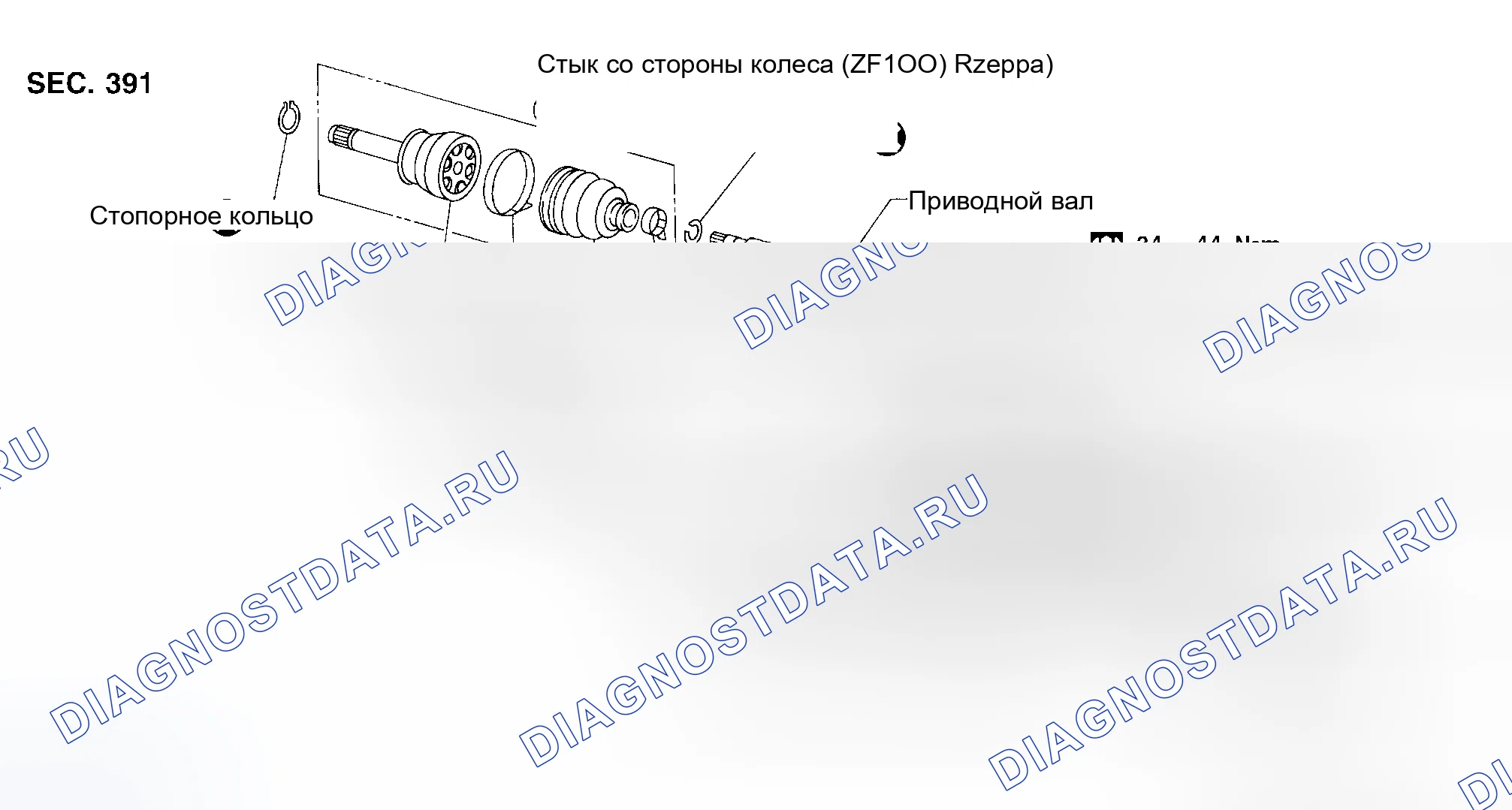 Рис. 39: Демонтаж и монтаж. Honda Odyssey (North America) I