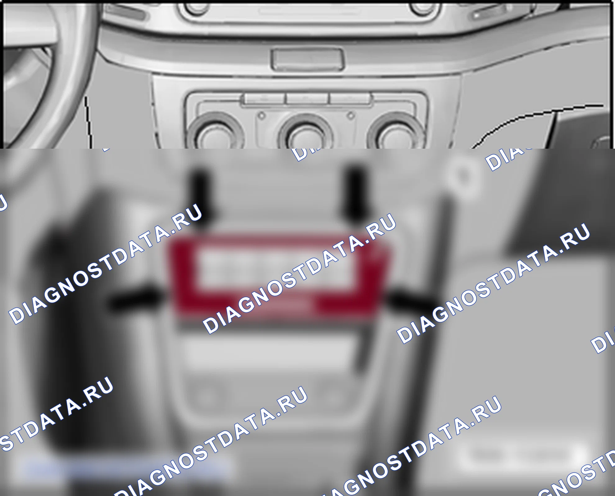 Лампы и органы управления в центральной консоли. SEAT Alhambra Ii