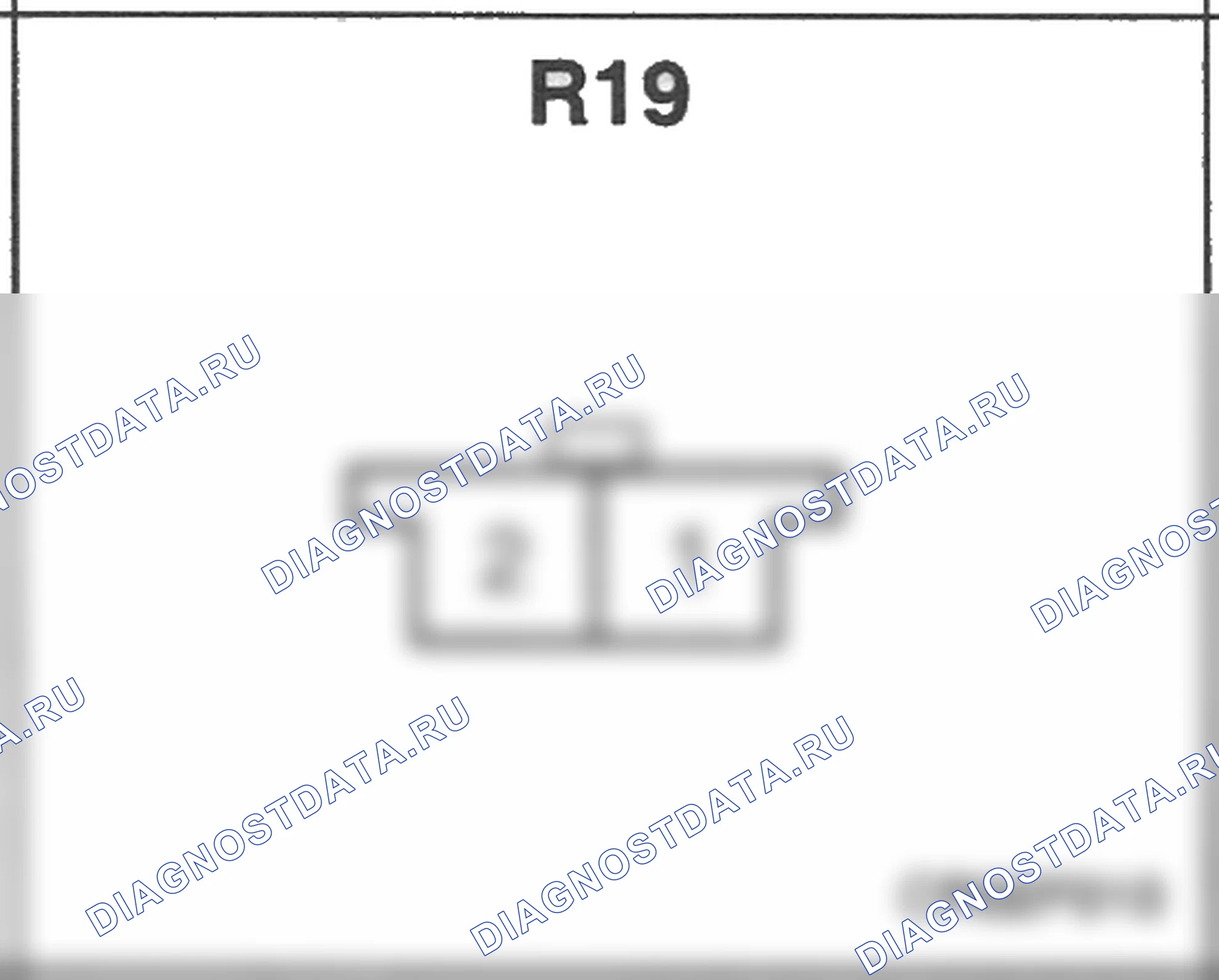 Распиновка разъёма R19 — заднего жгута. Hyundai H-1 A1