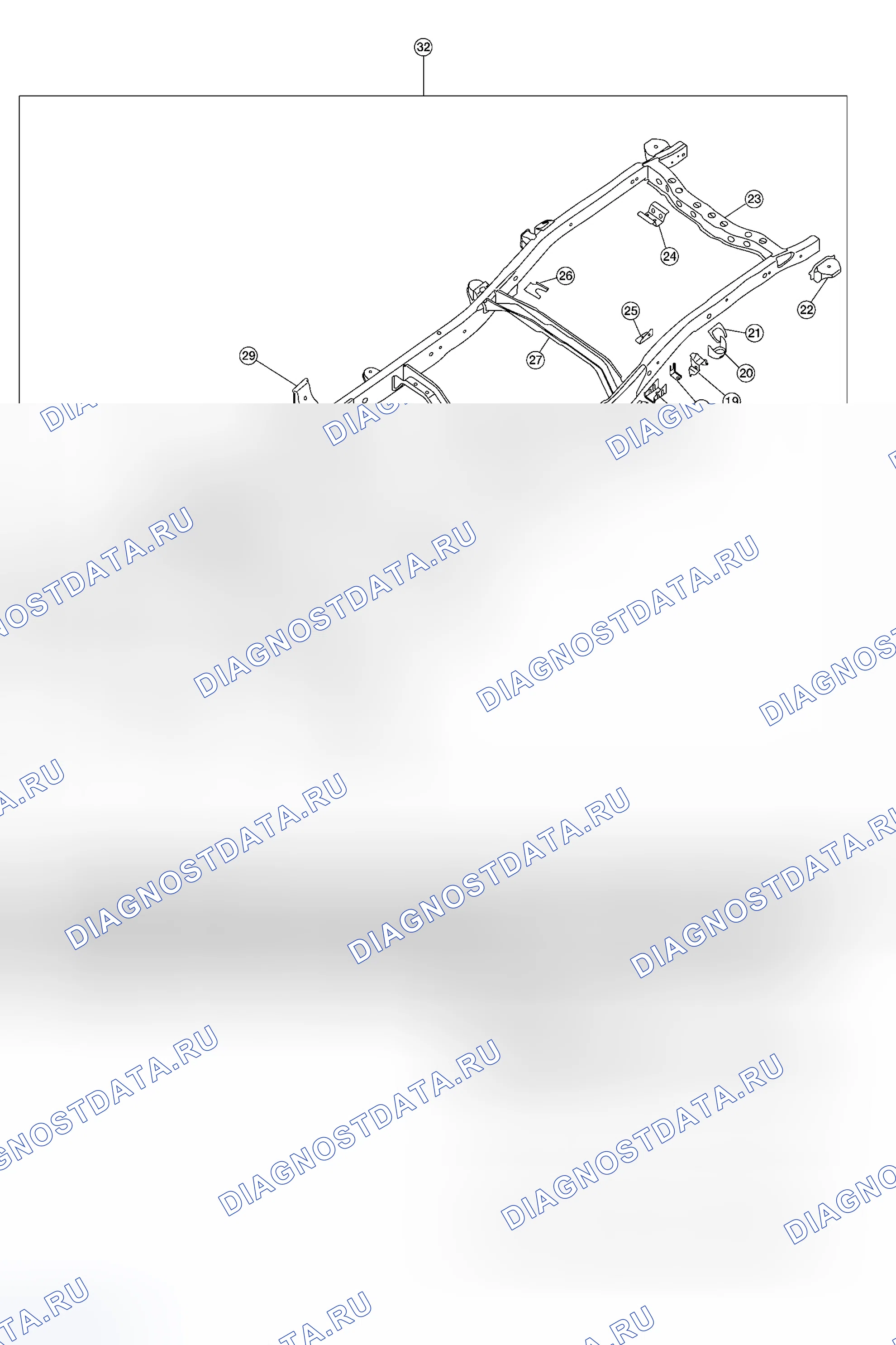 Рис. 238: ДЕТАЛИ РАМЫ. Honda N-WGN I
