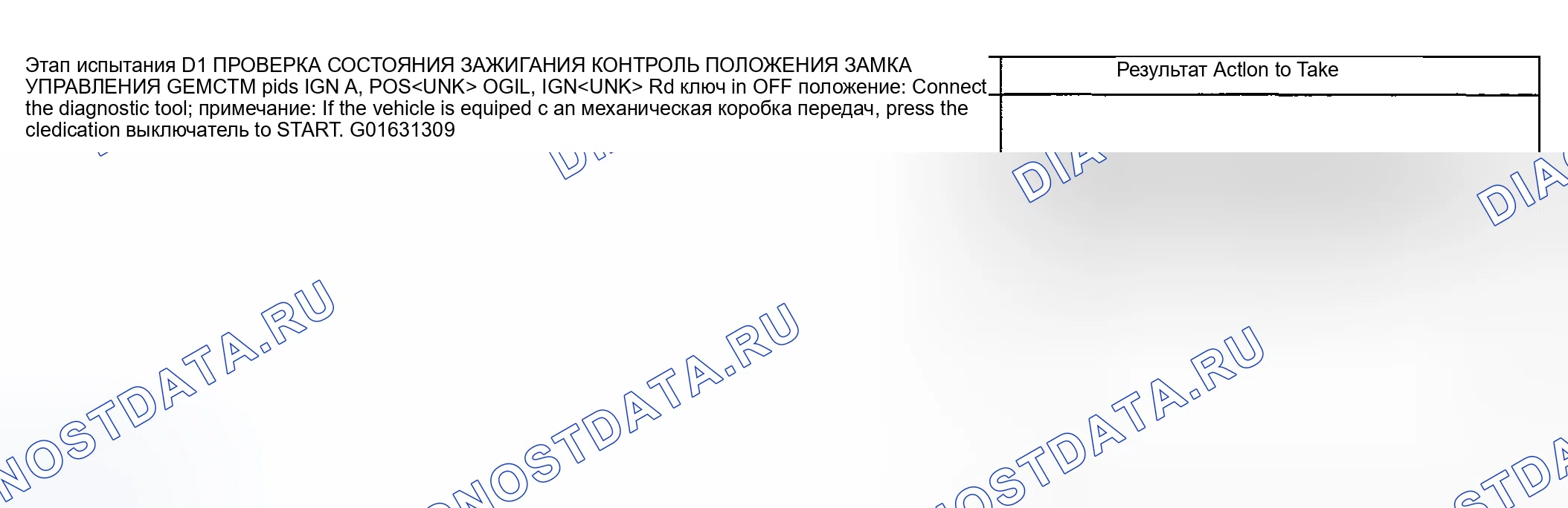 Рис. 33: ТОЧЕЧНОЕ ИСПЫТАНИЕ D: ПЕРИОДИЧЕСКАЯ СКОРОСТЬ СТЕКЛООЧИСТИТЕЛЯ РАБОТАЕТ НЕПРАВИЛЬНО. Ford Pickup F250 Super Duty I