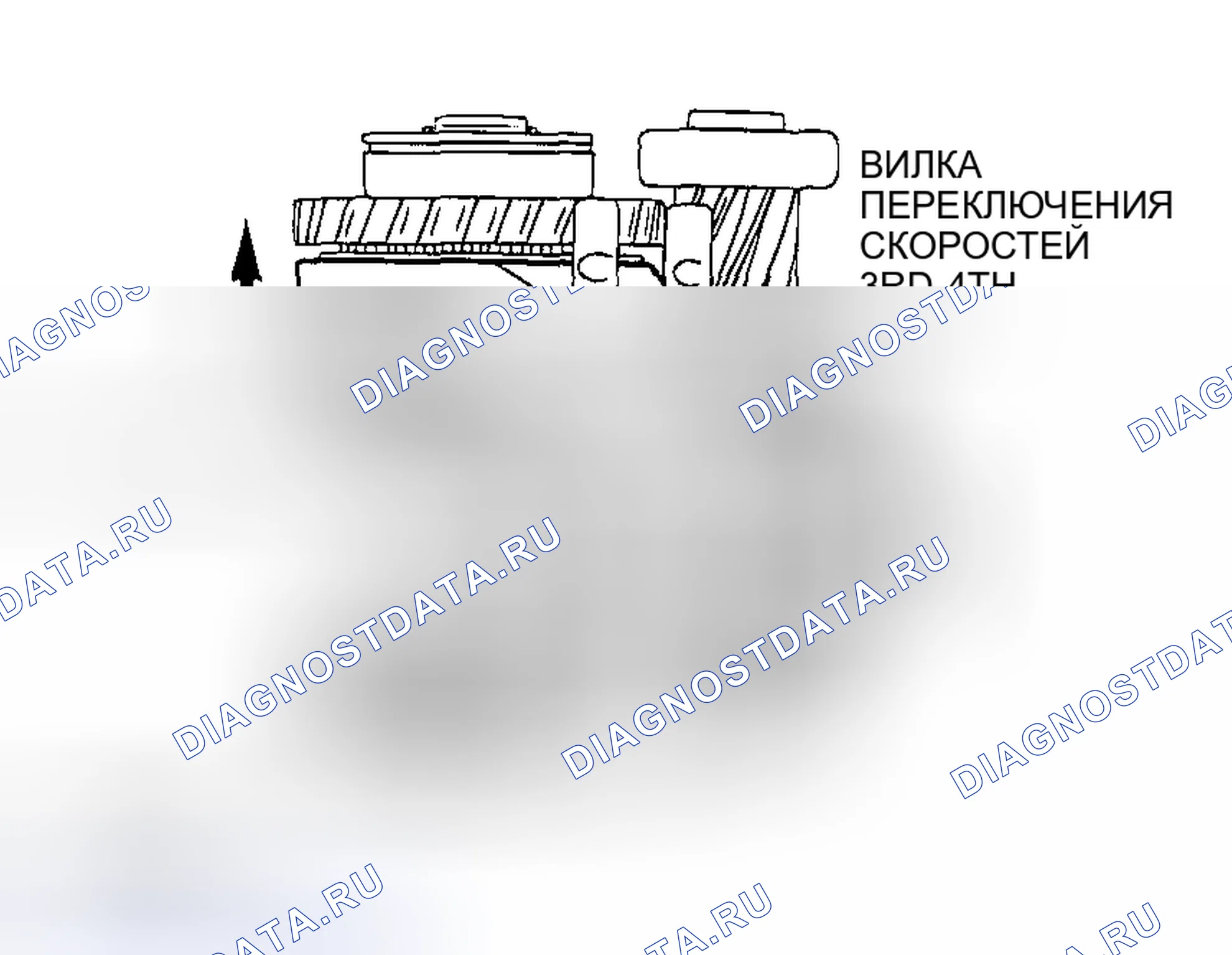 Рис. 54: < < C > > РЕЛЬС ПЕРЕКЛЮЧЕНИЯ СКОРОСТЕЙ 3RD-4TH / 3RD-4TH ВИЛКА ПЕРЕКЛЮЧЕНИЯ СКОРОСТИ / 5TH НАПРАВЛЯЮЩАЯ ПЕРЕКЛЮЧЕНИЙ ПЕРЕДАЧ " СКОРОСТЬ - ЗАДНИЙ ХОД " / xtaгx5 скорость - REV 5TH. Honda Edix I