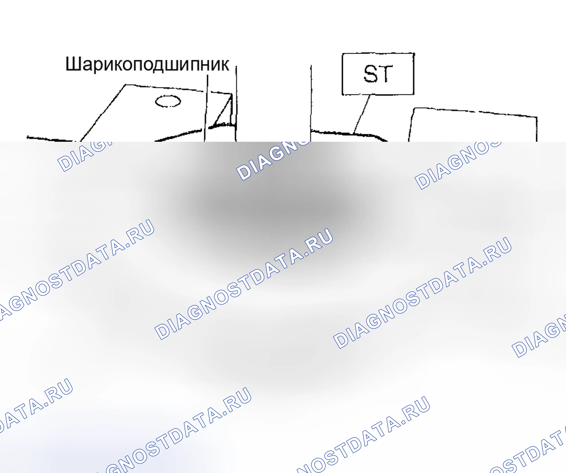 Рис. 138: Удаление шарикоподшипника с помощью (ST). Subaru Impreza GD/GC/GG