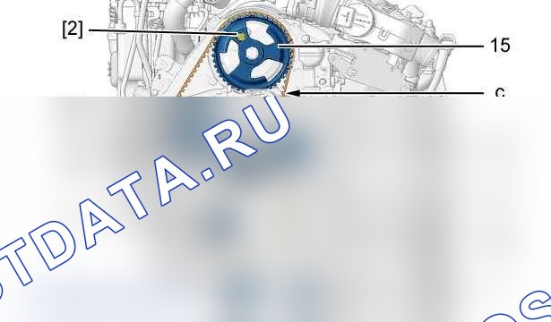 Снятие - установка: ремень ГРМ — b1em01kd. Citroen C2 I