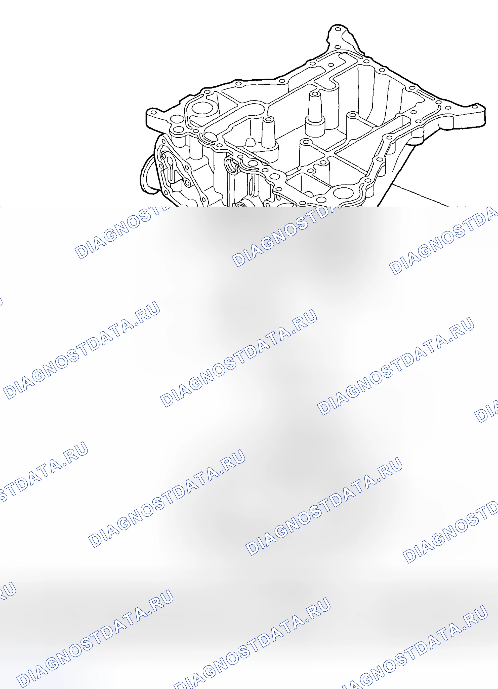Рис. 5: Масляный поддон и сетчатый фильтр. Subaru Outback BP рестайлинг