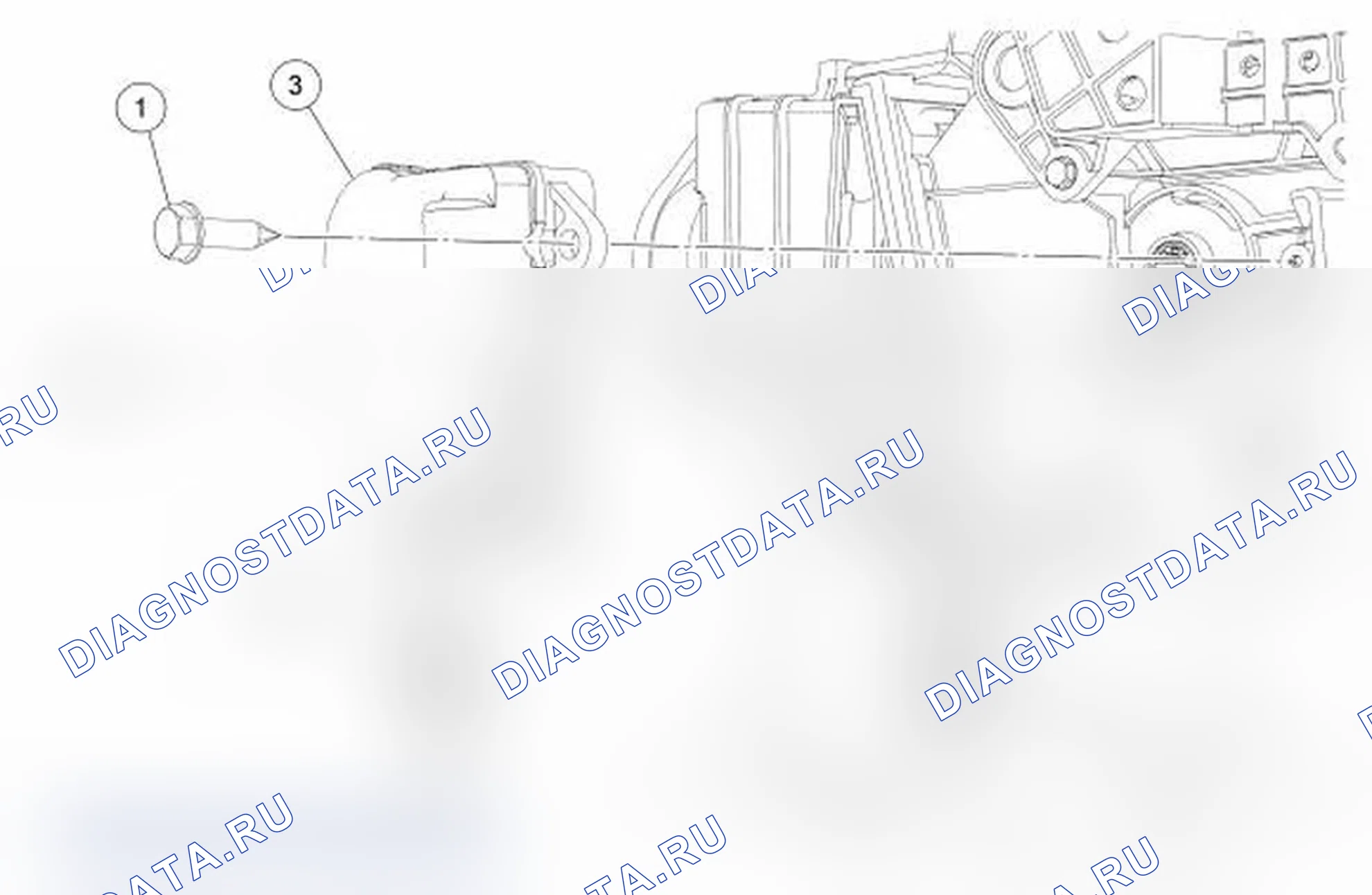 Рис. 160: Привод дверцы смесителя температуры - лев.. Ford Taurus V