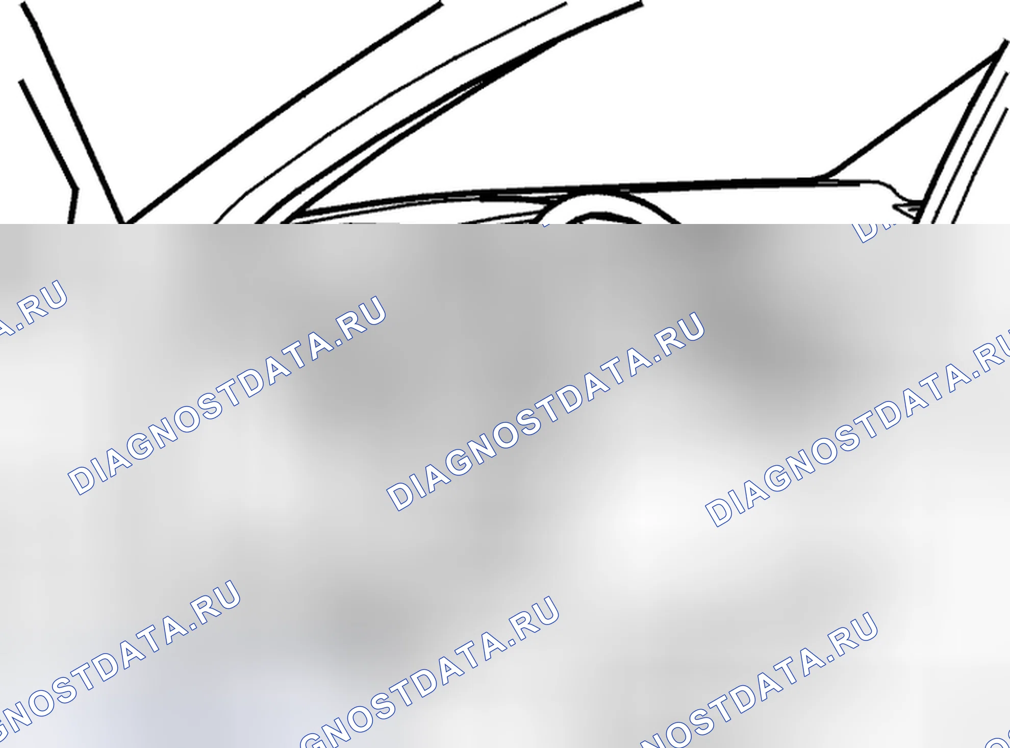 Рис. 310: РАЗЪЕМ КАНАЛА ПЕРЕДАЧИ ДАННЫХ (диагностический разъём). Volvo XC70 II