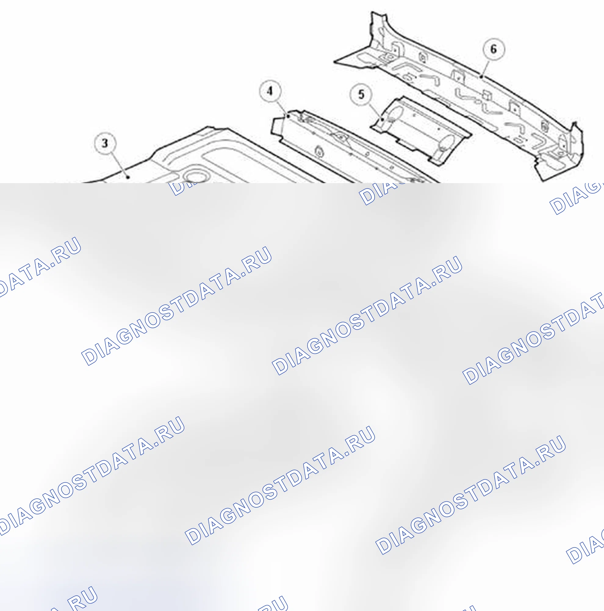 Рис. 111: ЗАДНИЙ КОНЕЦ ИЗ ЛИСТОВОГО МЕТАЛЛА. Land Rover Range Rover Sport L320