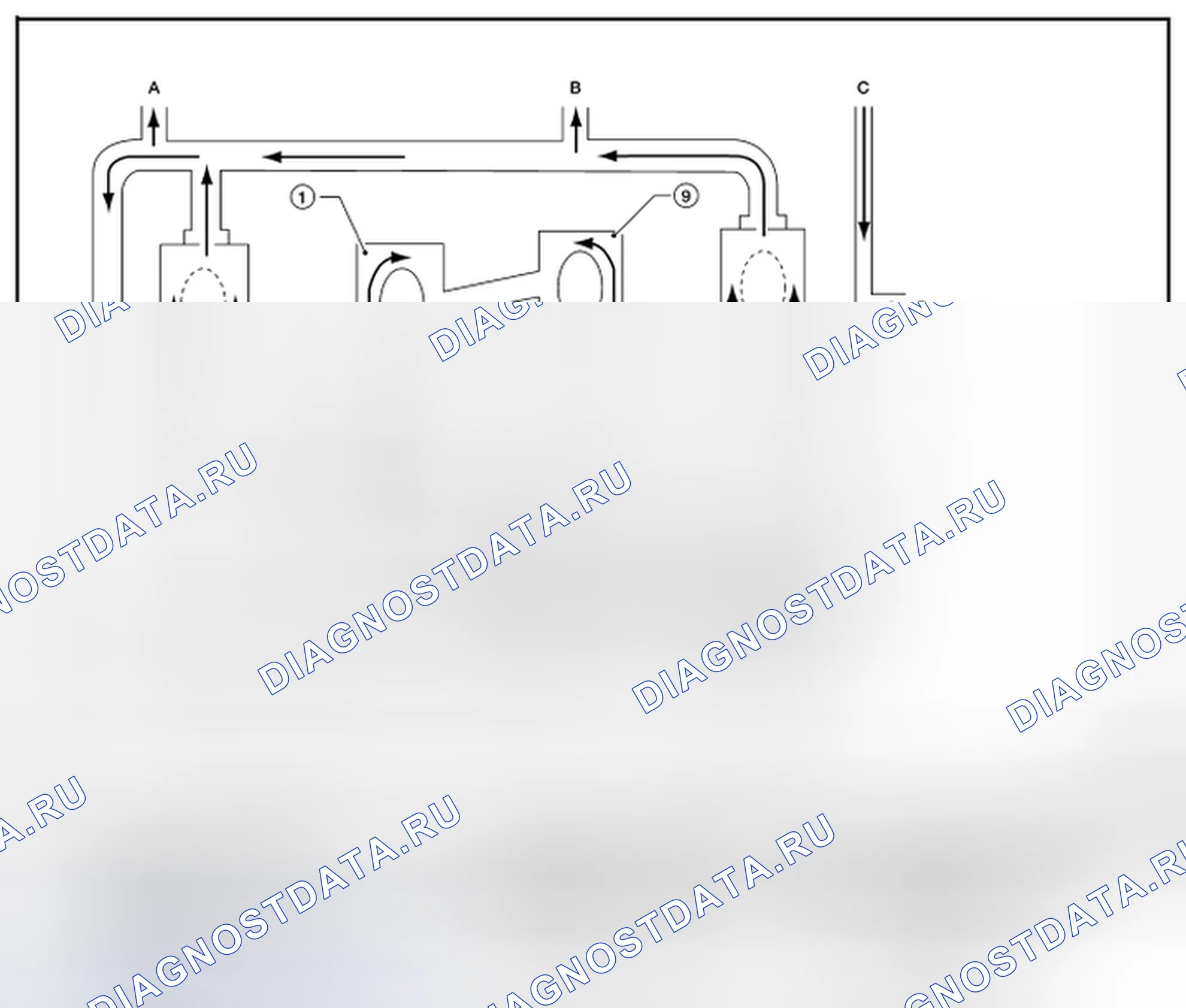 Рис. 1: Контур охлаждения. Nissan Pathfinder IV рестайлинг