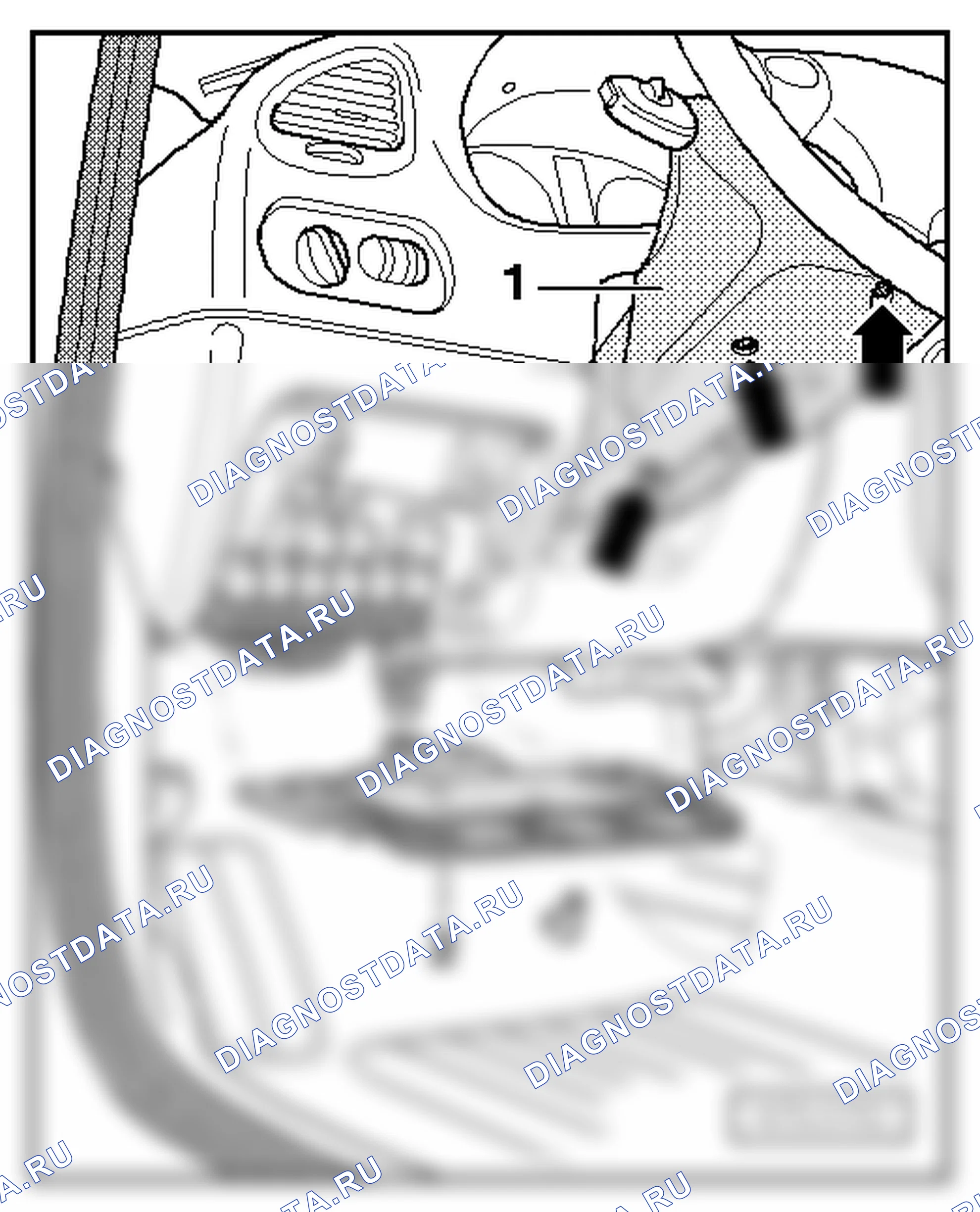 Приборная панель (общий ремонт кузова, внутренняя часть) (см. 2). SEAT Alhambra I