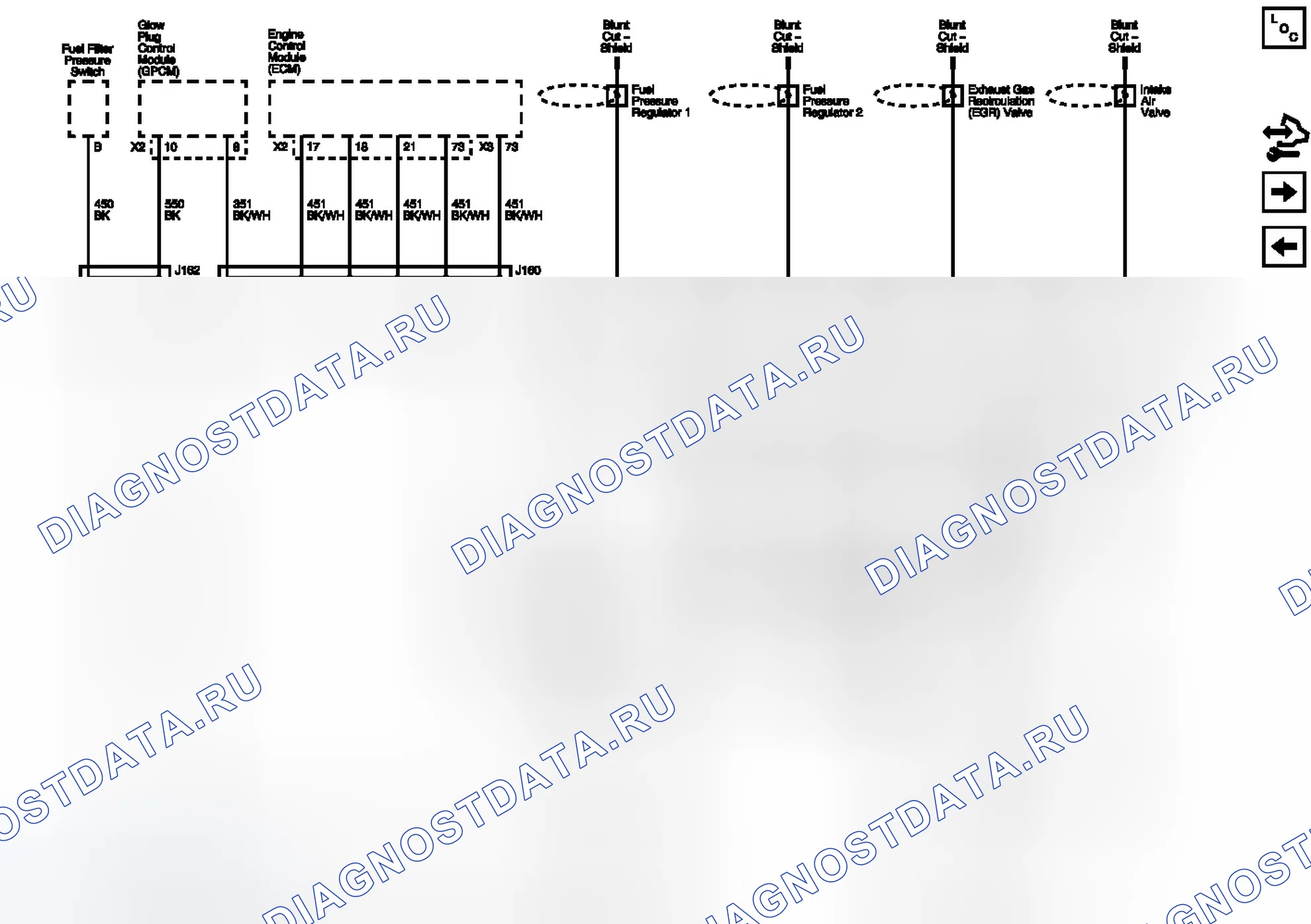 Рис. 173: Схема подключения G109 (Lgh) и G110 (Lgh). GMC RV Cutaway G3500 