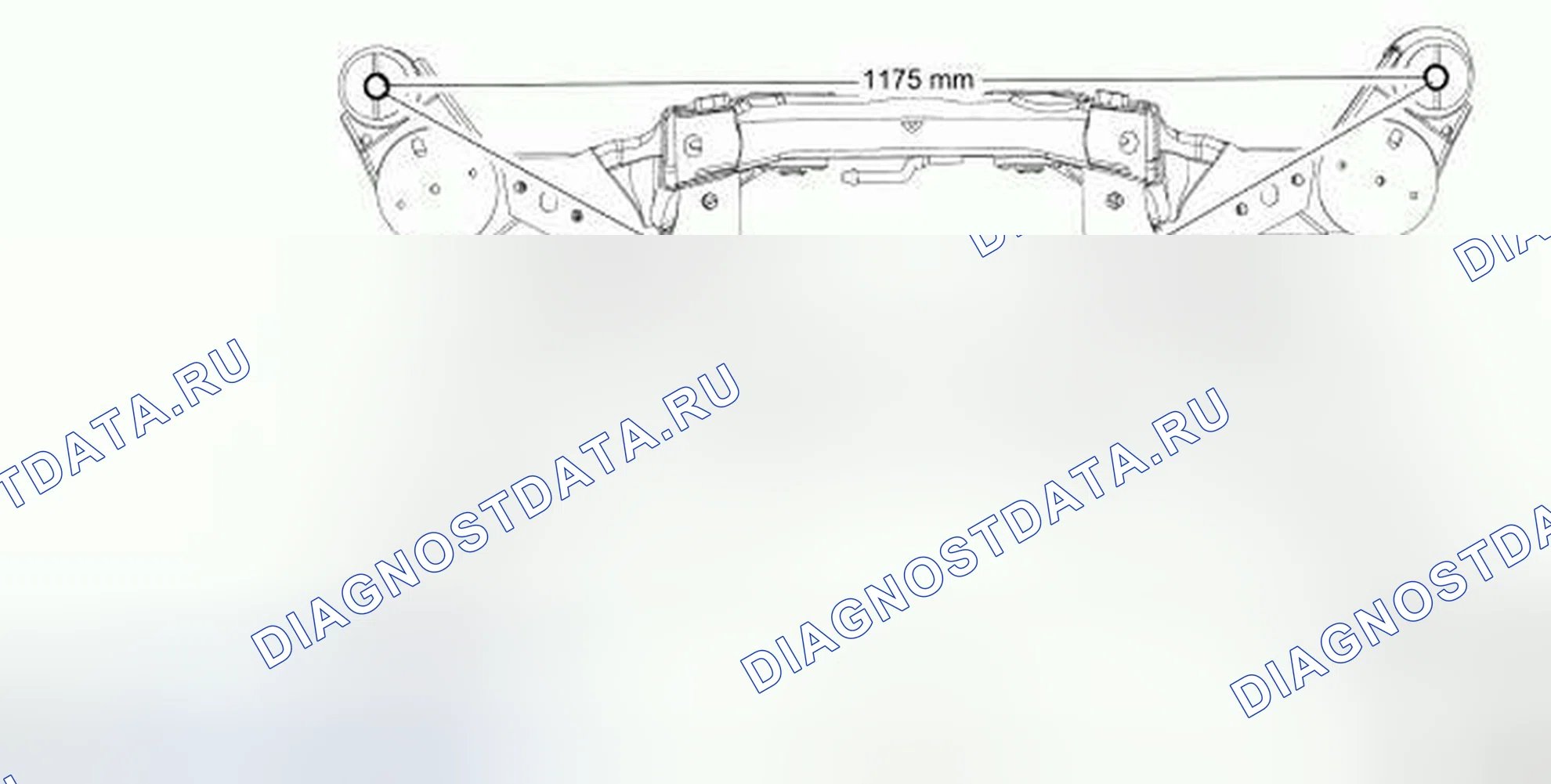 Рис. 30: Задний подрамник. Hyundai ix55 I
