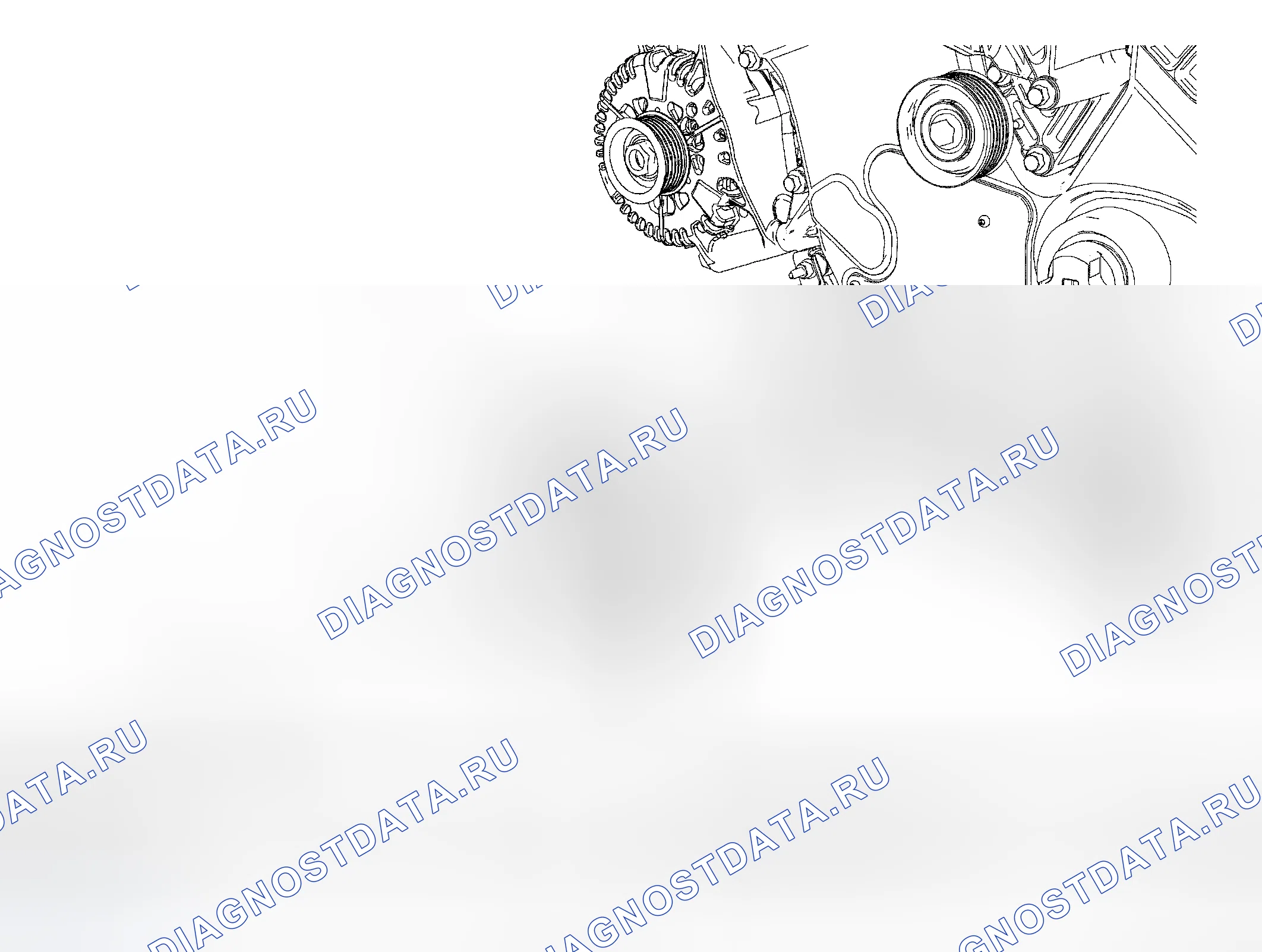 Рис. 218: Компоненты нижнего конца - разнесенный вид. Hyundai Matrix I