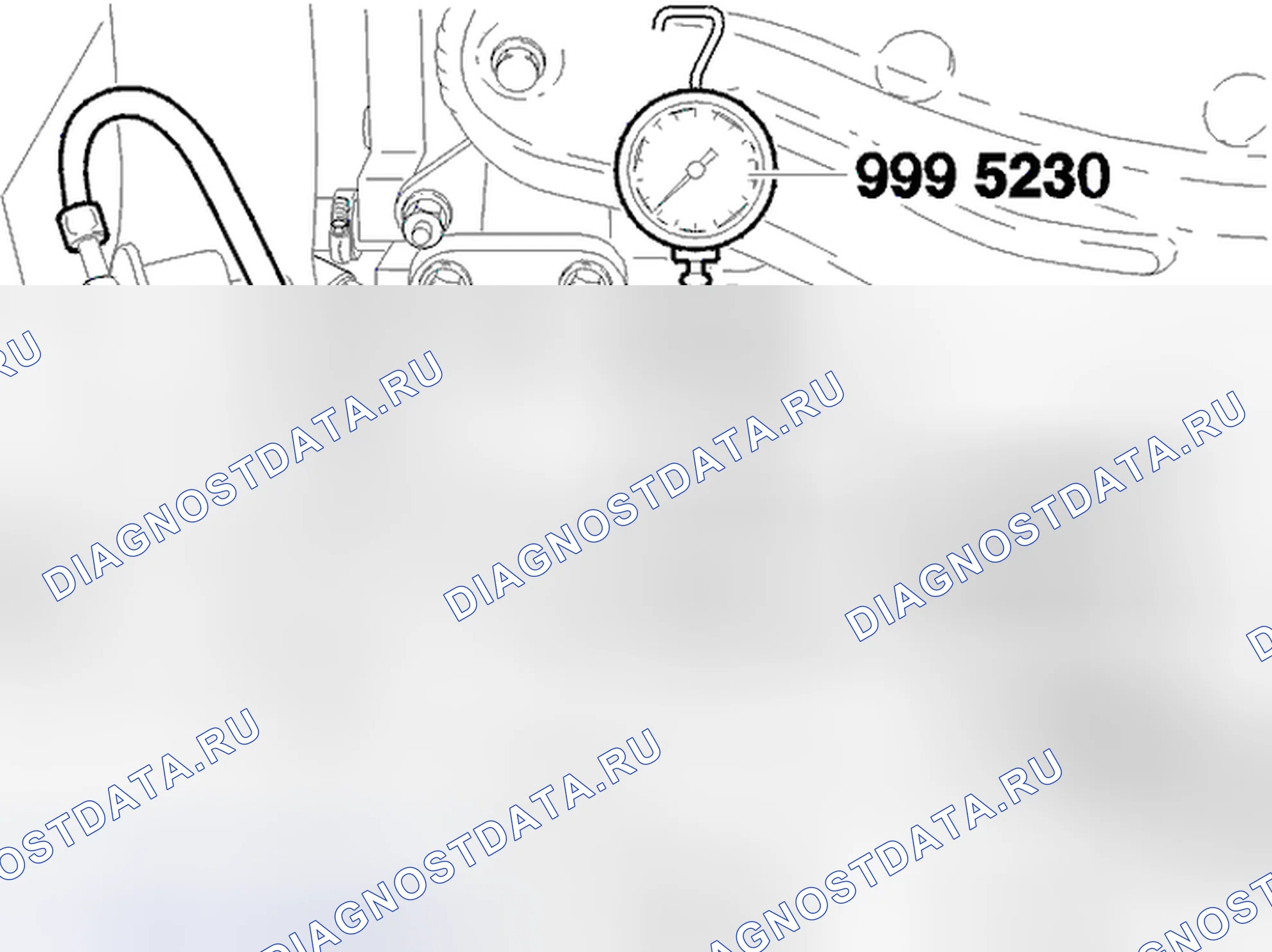 Рис. 59: Проверка регулировки клапана регулирования давления наддува (BPC). Volvo V40 I рестайлинг