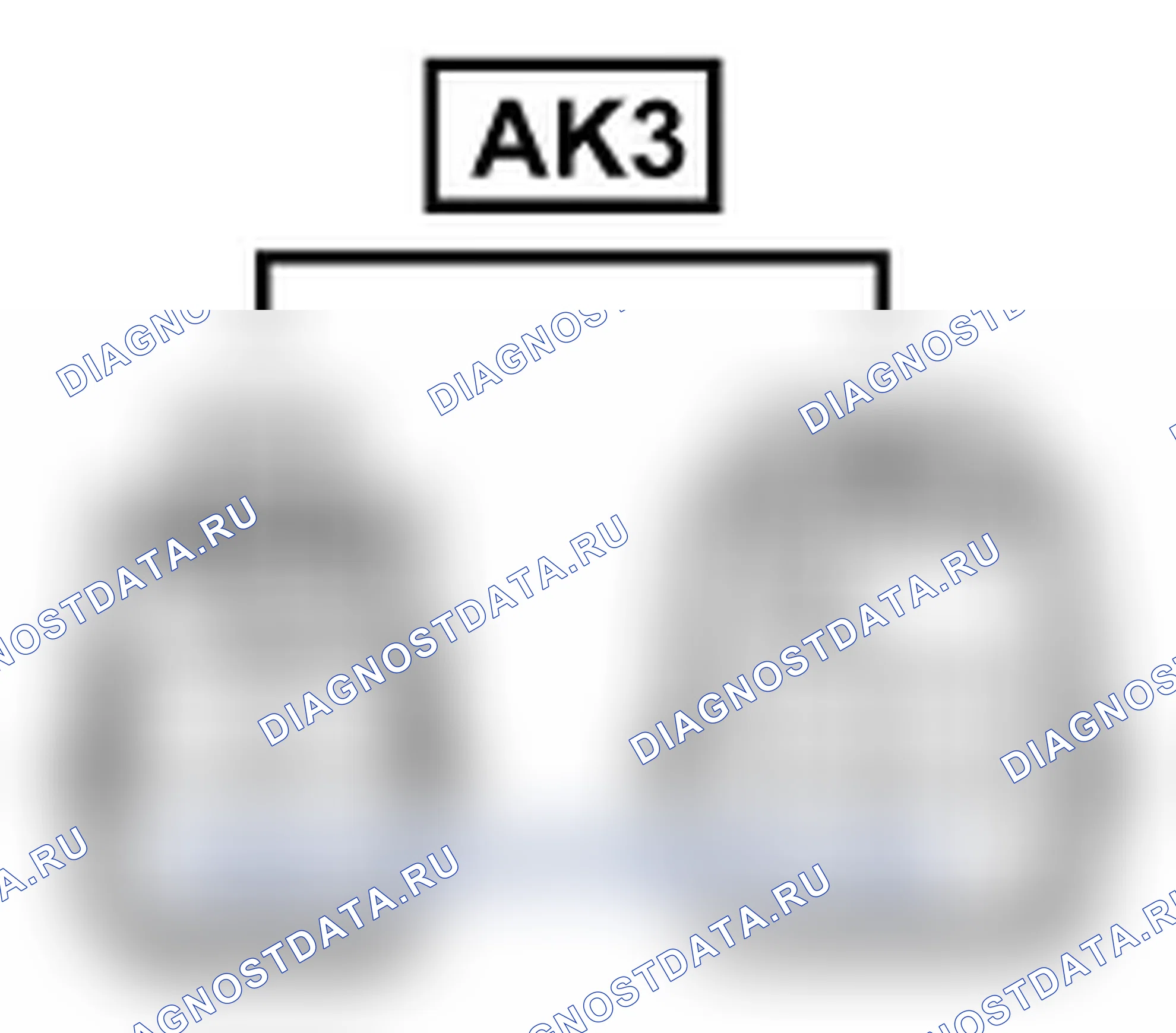 Рис. 848: Вид с торца линейного соединителя (AK3). Toyota Land Cruiser 200