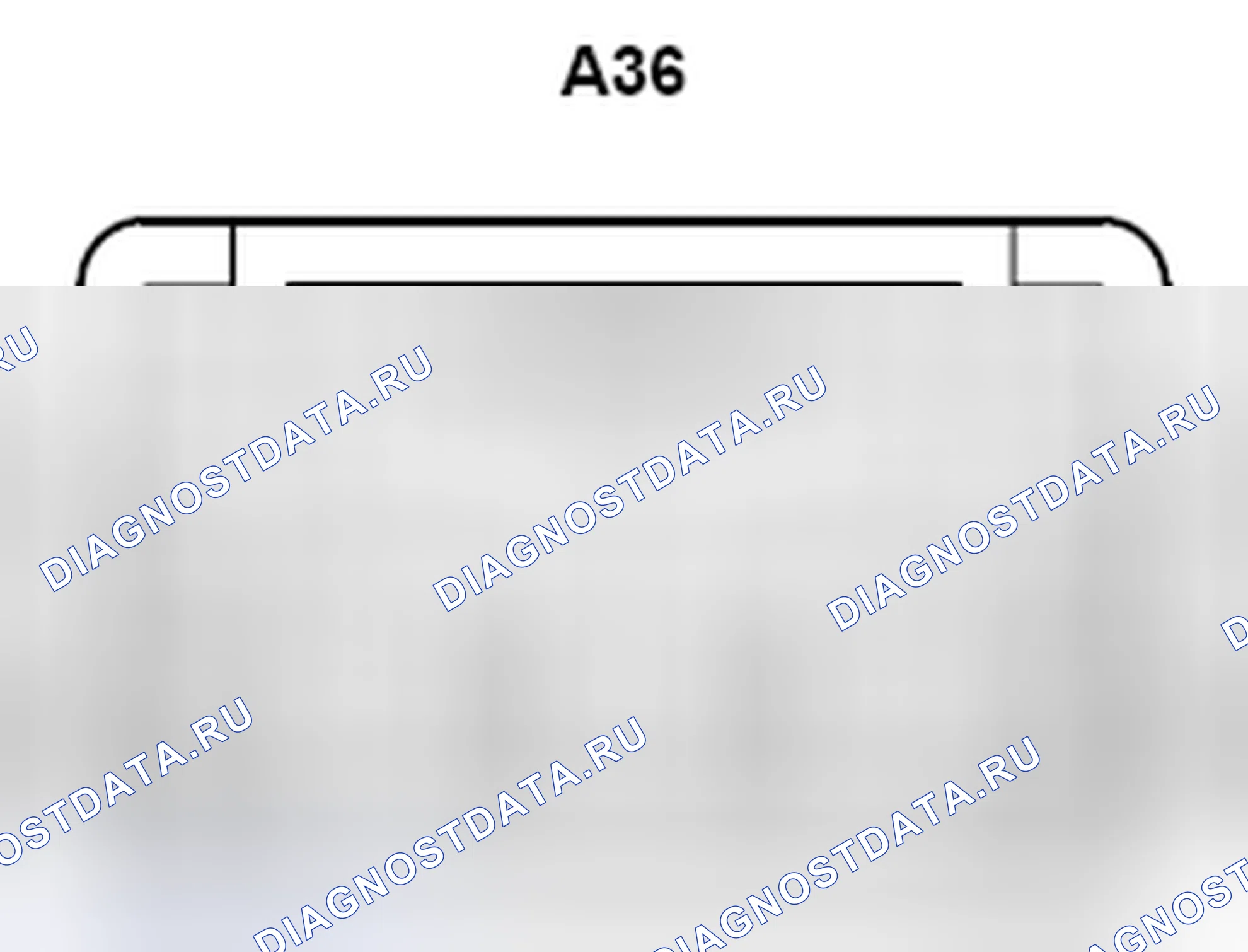 Рис. 507: Вид с торца разъема ECU для сертификации (A36). Lexus ES XV60