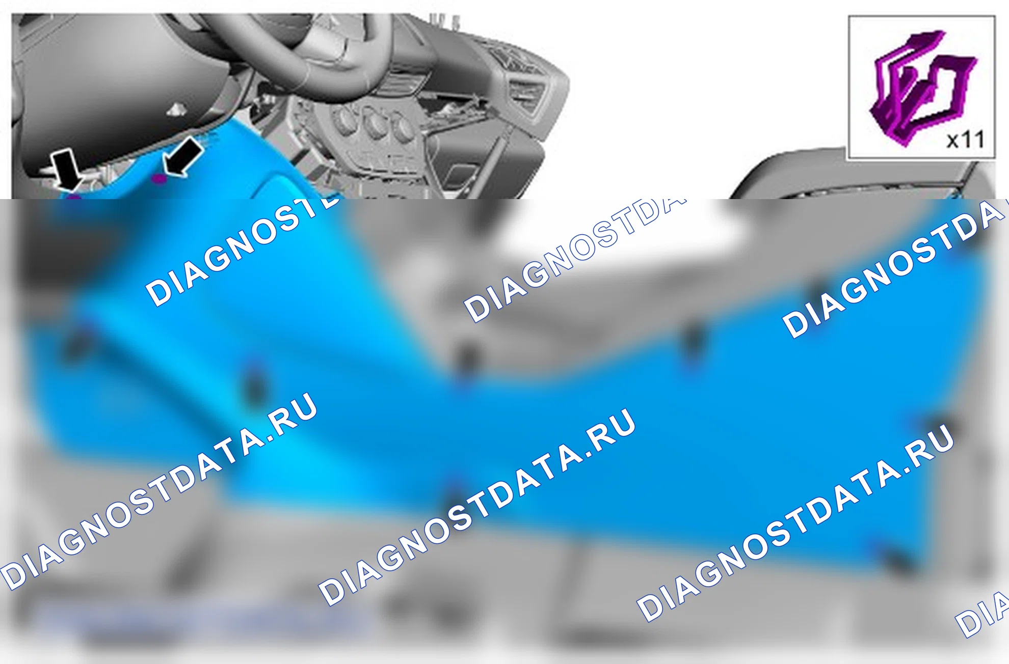 Как снять и установить узел селектора в сборе. Ford Kuga II