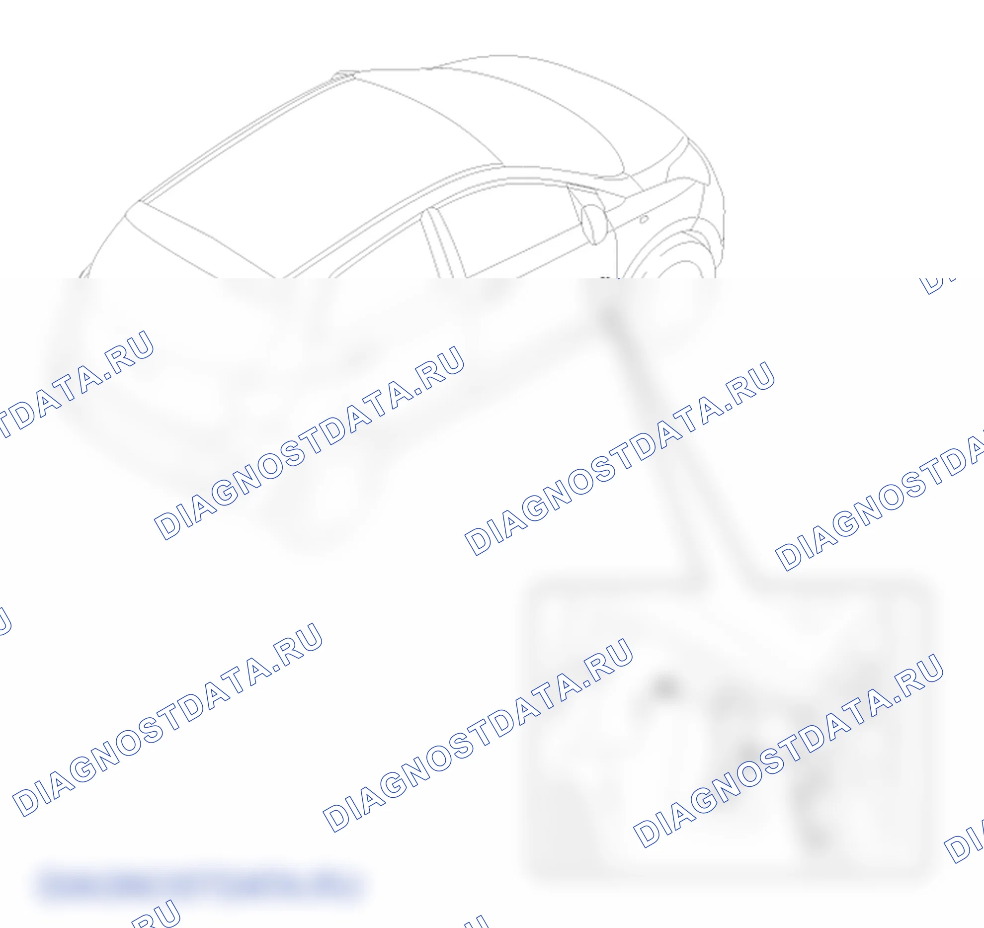 Расположение деталей ручки разблокировки защелки капота. Hyundai GRAND i10/Xcent BA