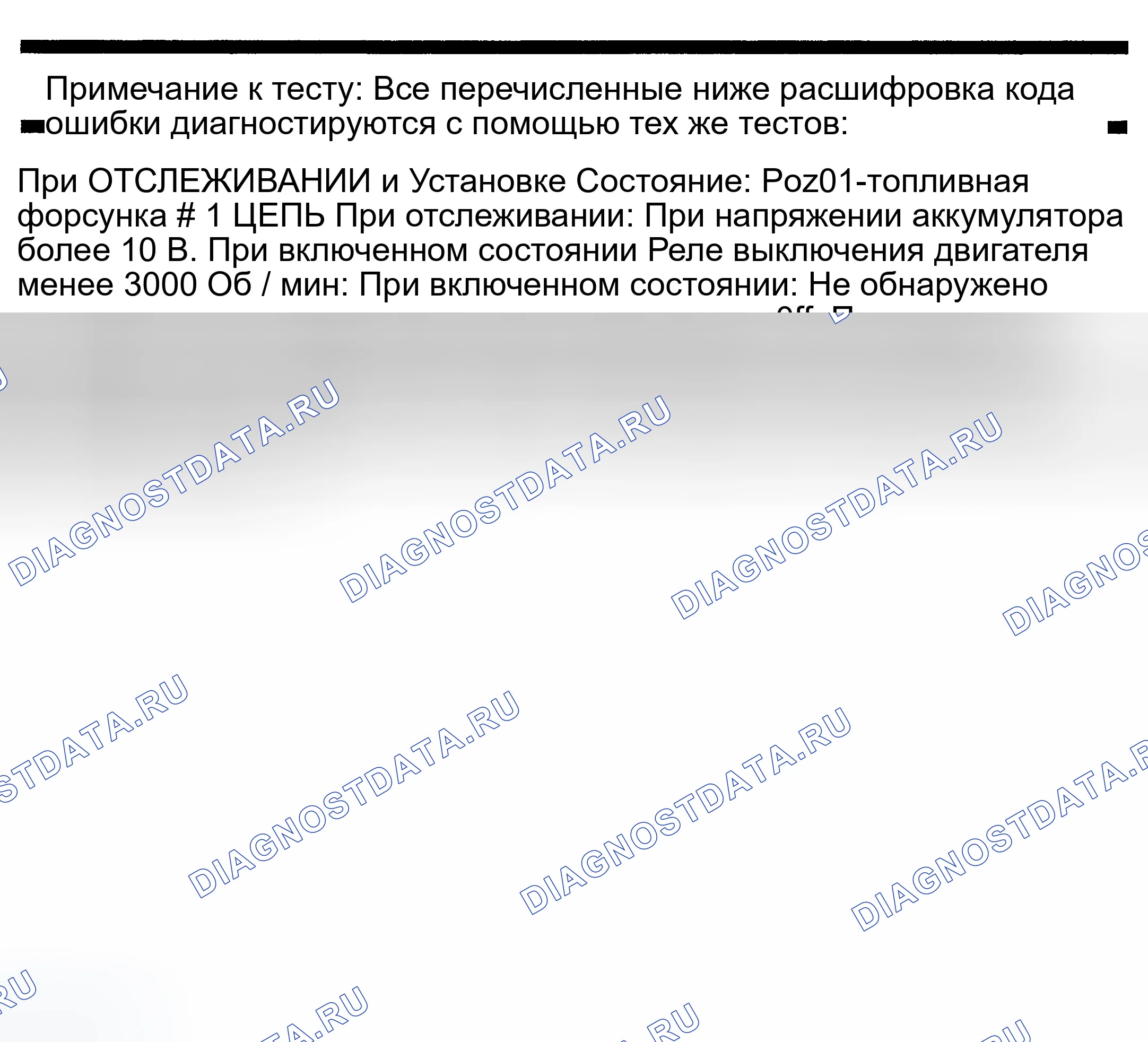 Рис. 490: расшифровка кода ошибки P0201: КОНТУР ТОПЛИВНОЙ ФОРСУНКИ № 1. Dodge Pickup R2500 
