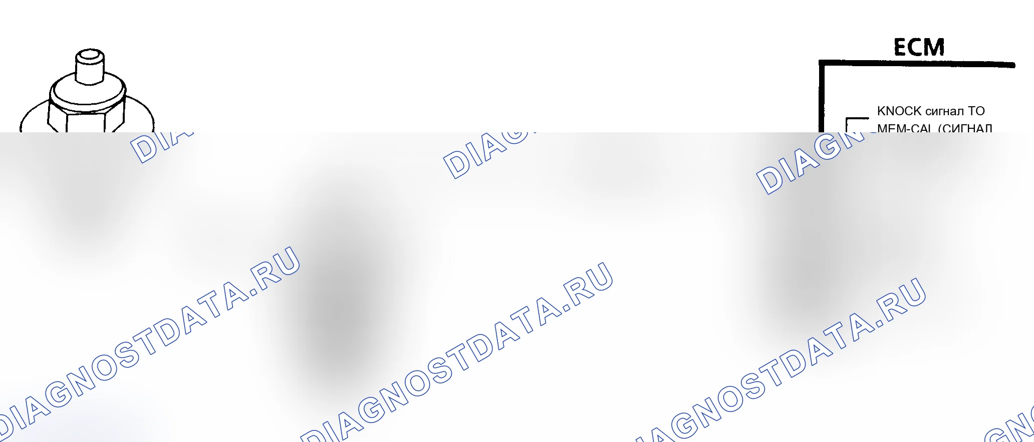 Рис. 550: Код 43 Принципиальная схема, электронный искровой контроль. Pontiac Grand AM III
