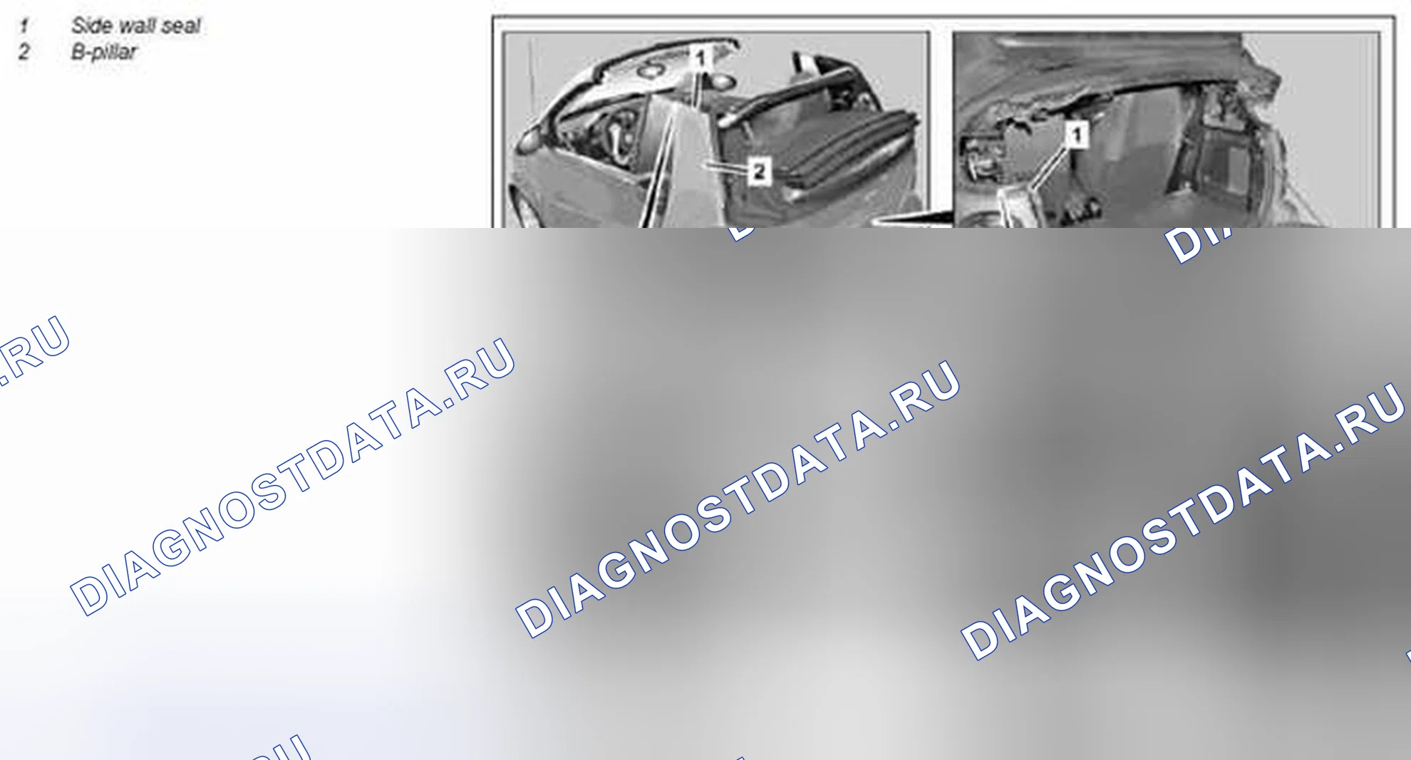 Рис. 55: Демонтаж / монтаж уплотнения боковой стенки - AR77.30-P-xtegx1 3350MCC. Kia Soul I