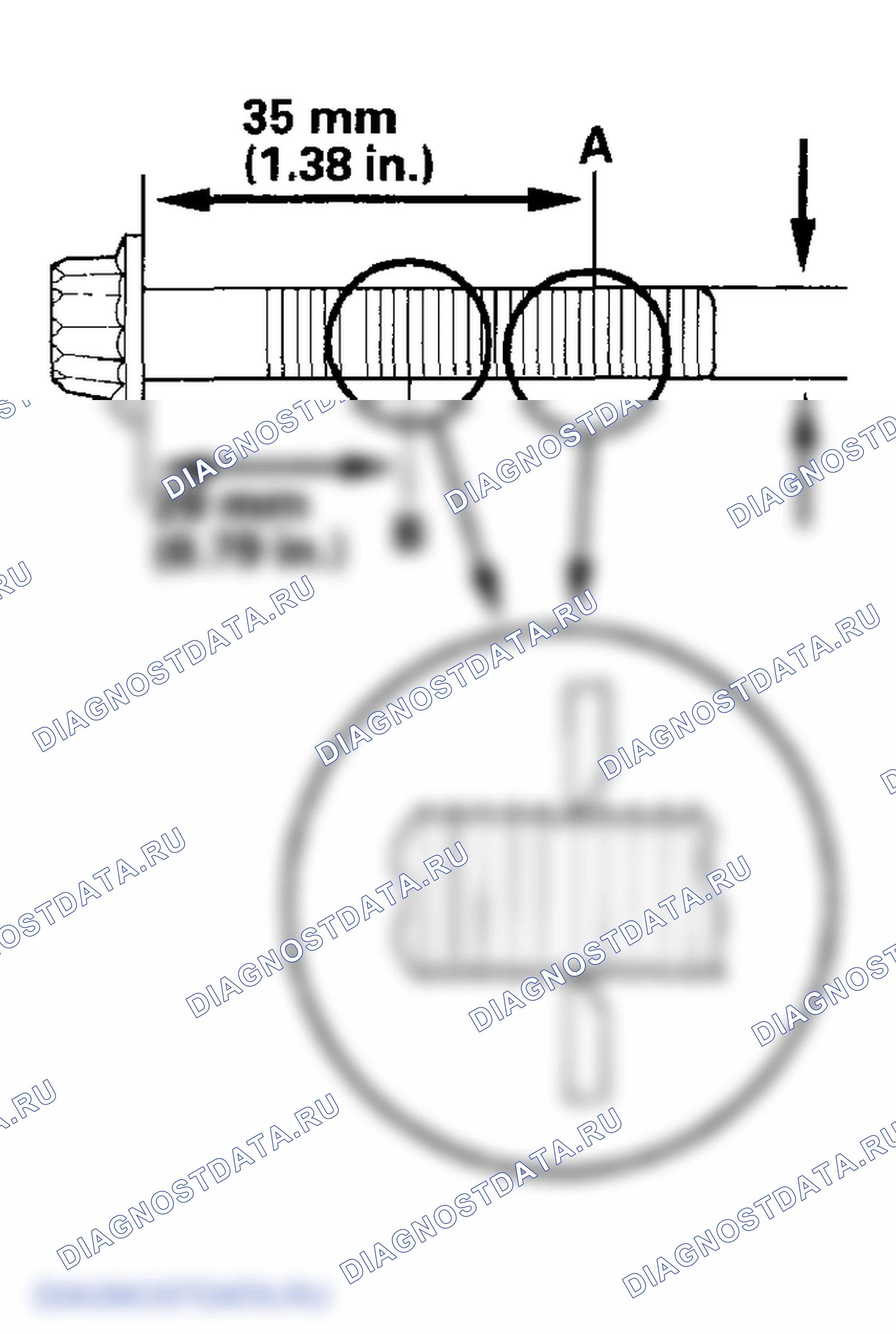 Рис. 230: Проверка болта шатуна. Honda Element YH2