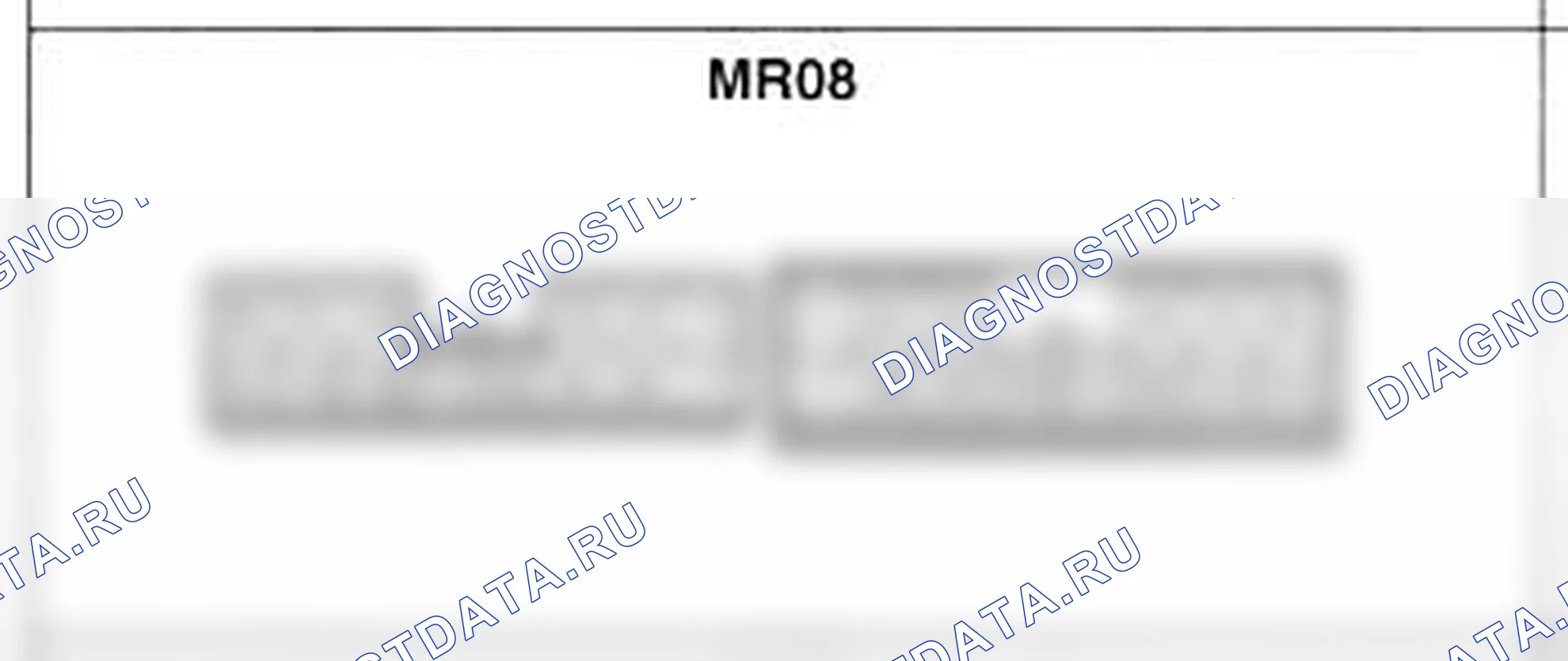 Распиновка разъёма MR08 — основного жгута. Hyundai H-1 A1
