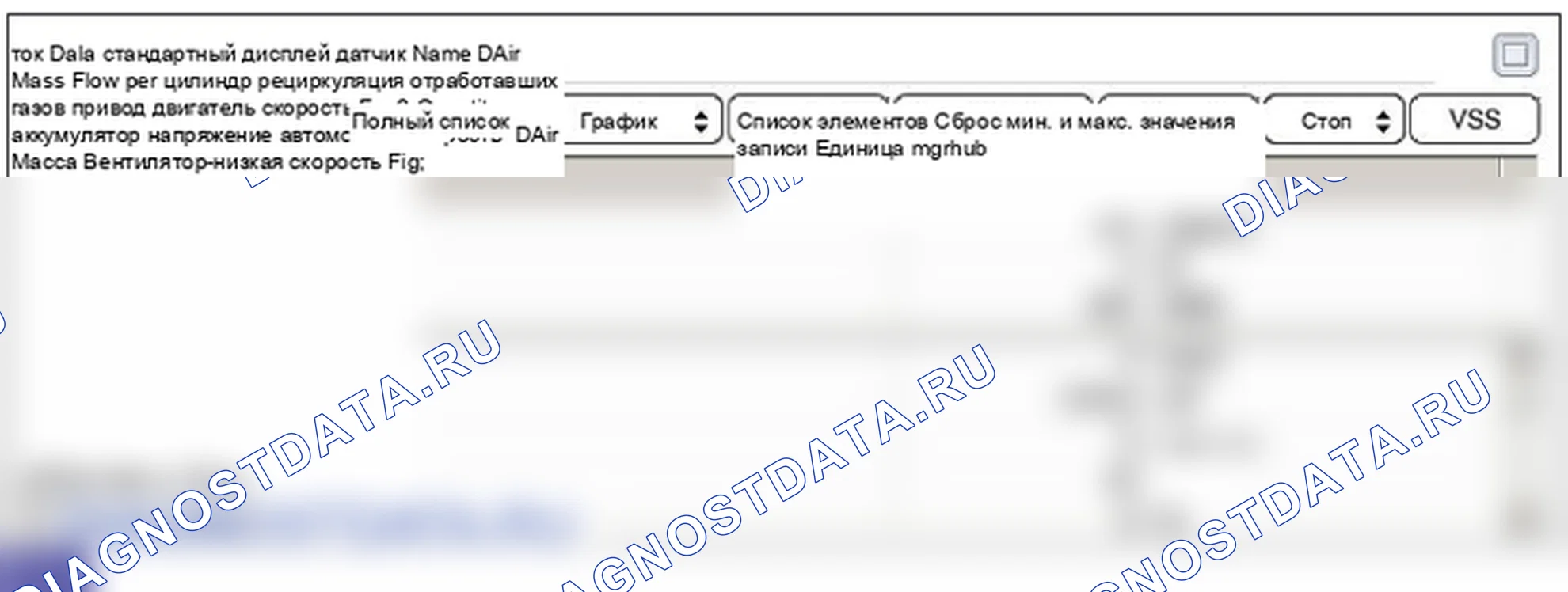 Анализ формы сигнала и данных — Датчик массового расхода воздуха (MAFS). Hyundai GRAND i10/Xcent BA