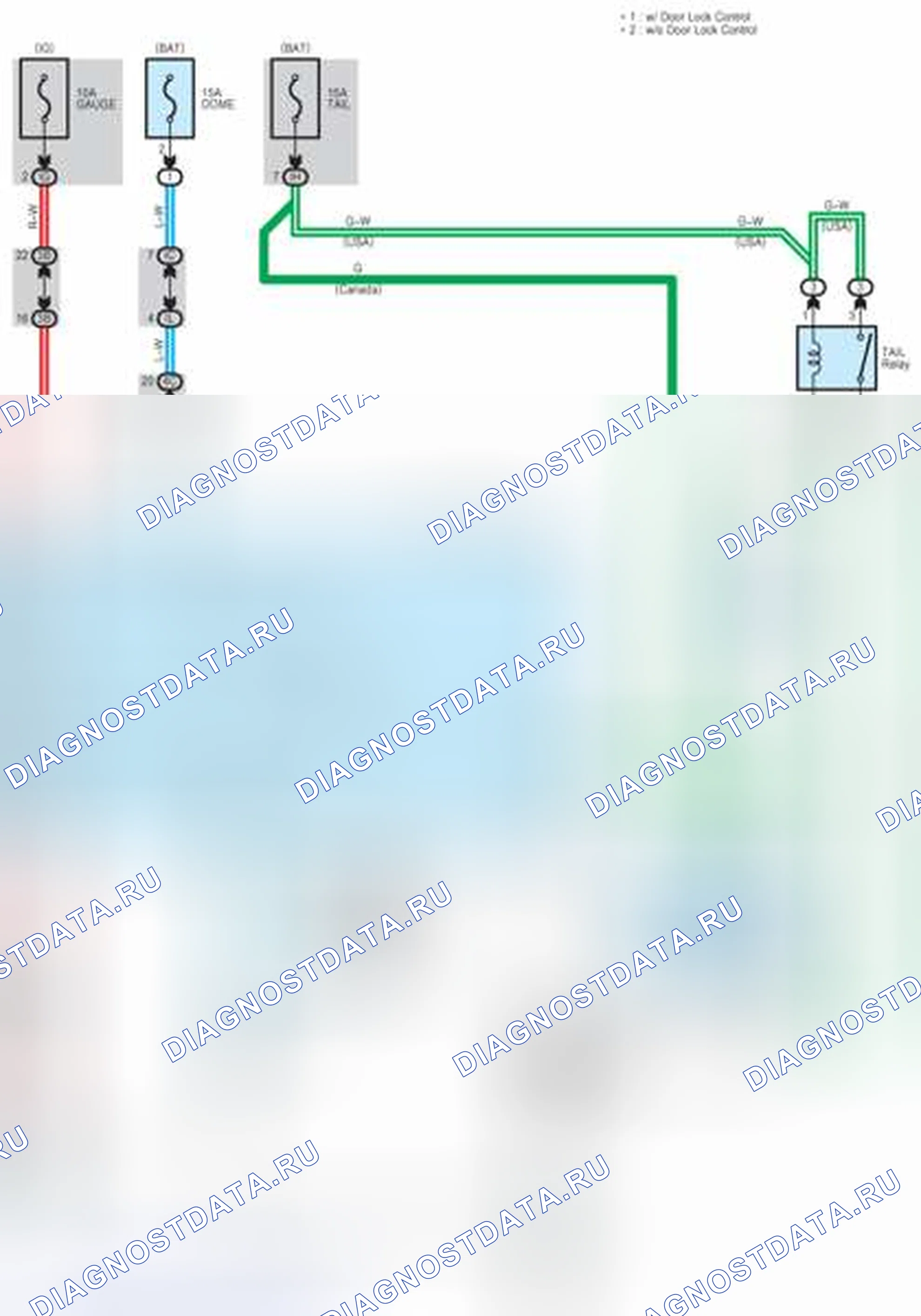 Рис. 490: Вид с торца разъема телевизионной камеры (T11). Toyota 4Runner IV рестайлинг