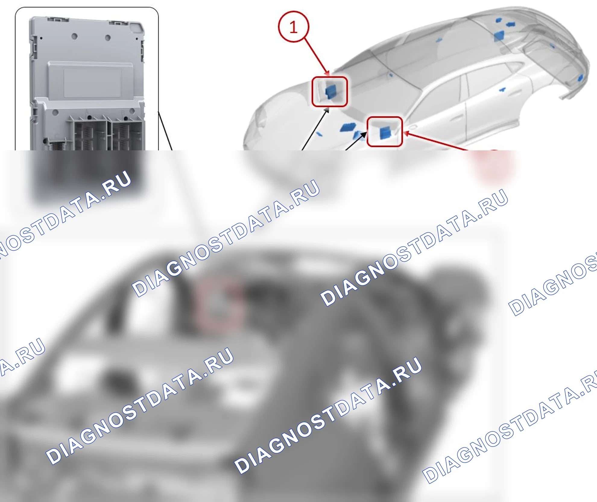 Блок управления электроникой передней части кузова (BCM1). Porsche Cayenne III
