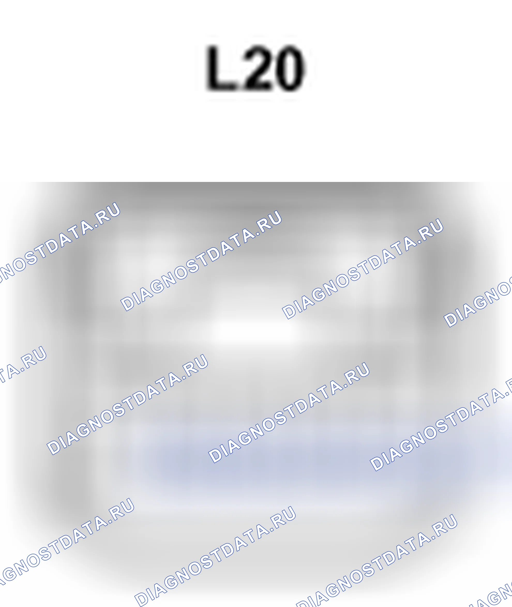 Рис. 527: Вид с торца разъема камеры монитора водителя (L20). Lexus LS IV