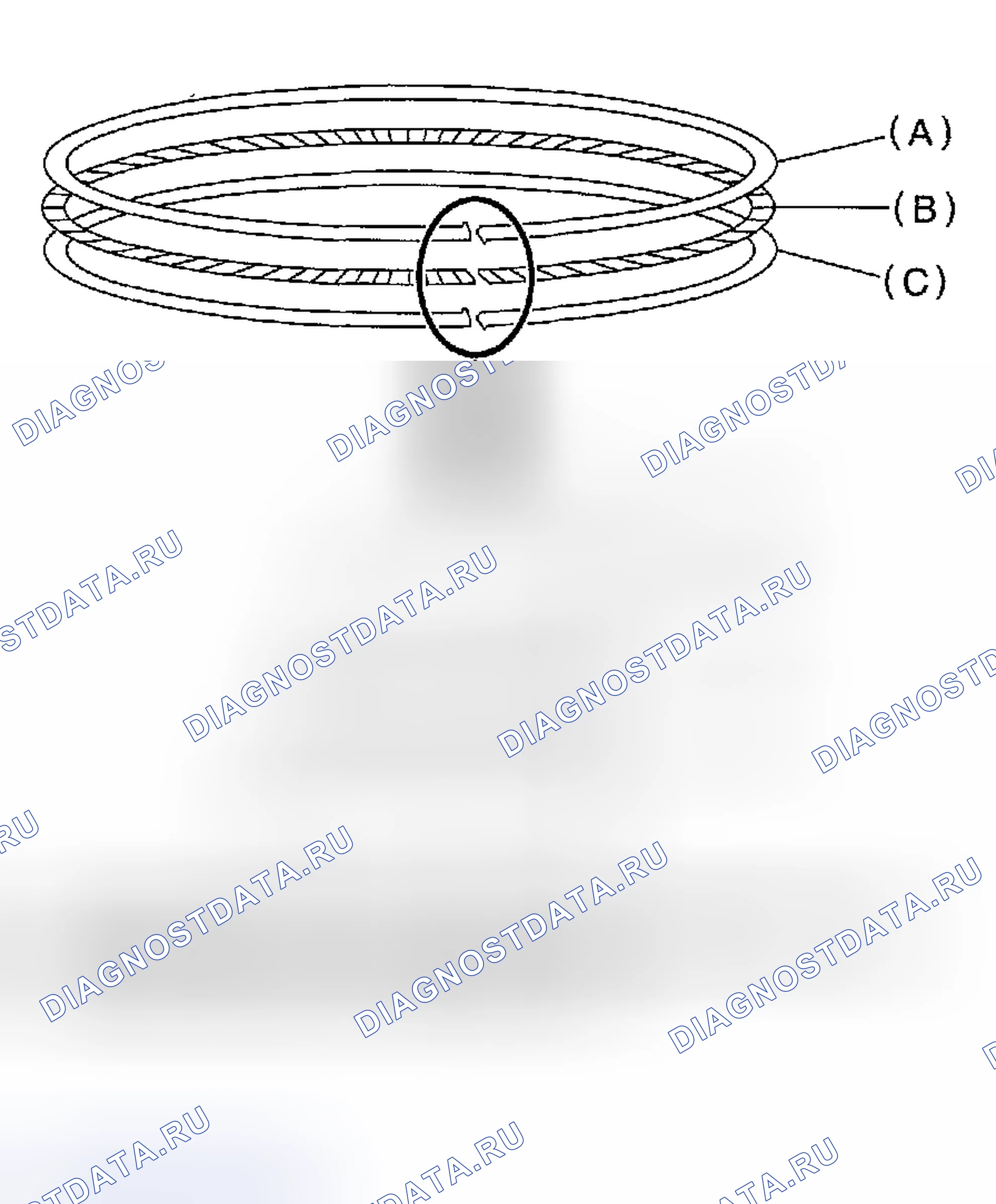 Рис. 468: ПОРШНЕВОЕ КОЛЬЦО. Subaru Impreza WRX GD/GG рестайлинг