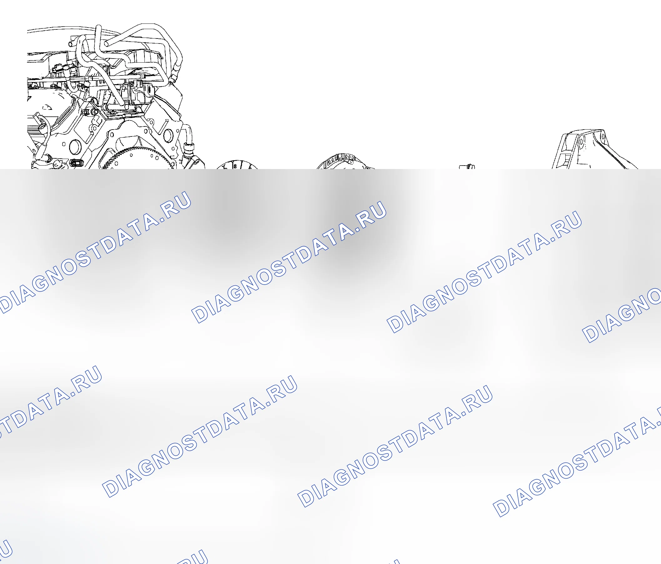 Рис. 84: Диск и нажимная пластина. Ford Pickup F350 Super Duty 