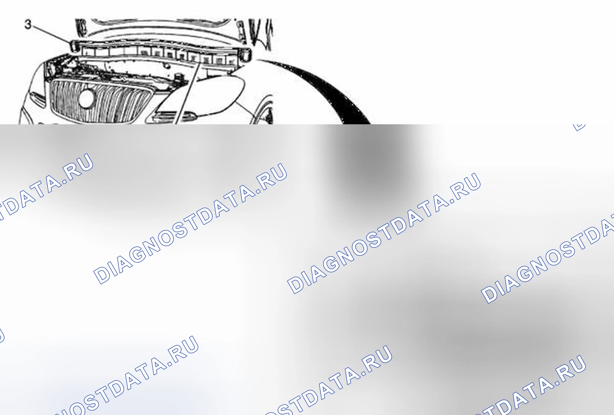 Рис. 175: Замена задней погодной полосы капота (Encore). Buick Encore I