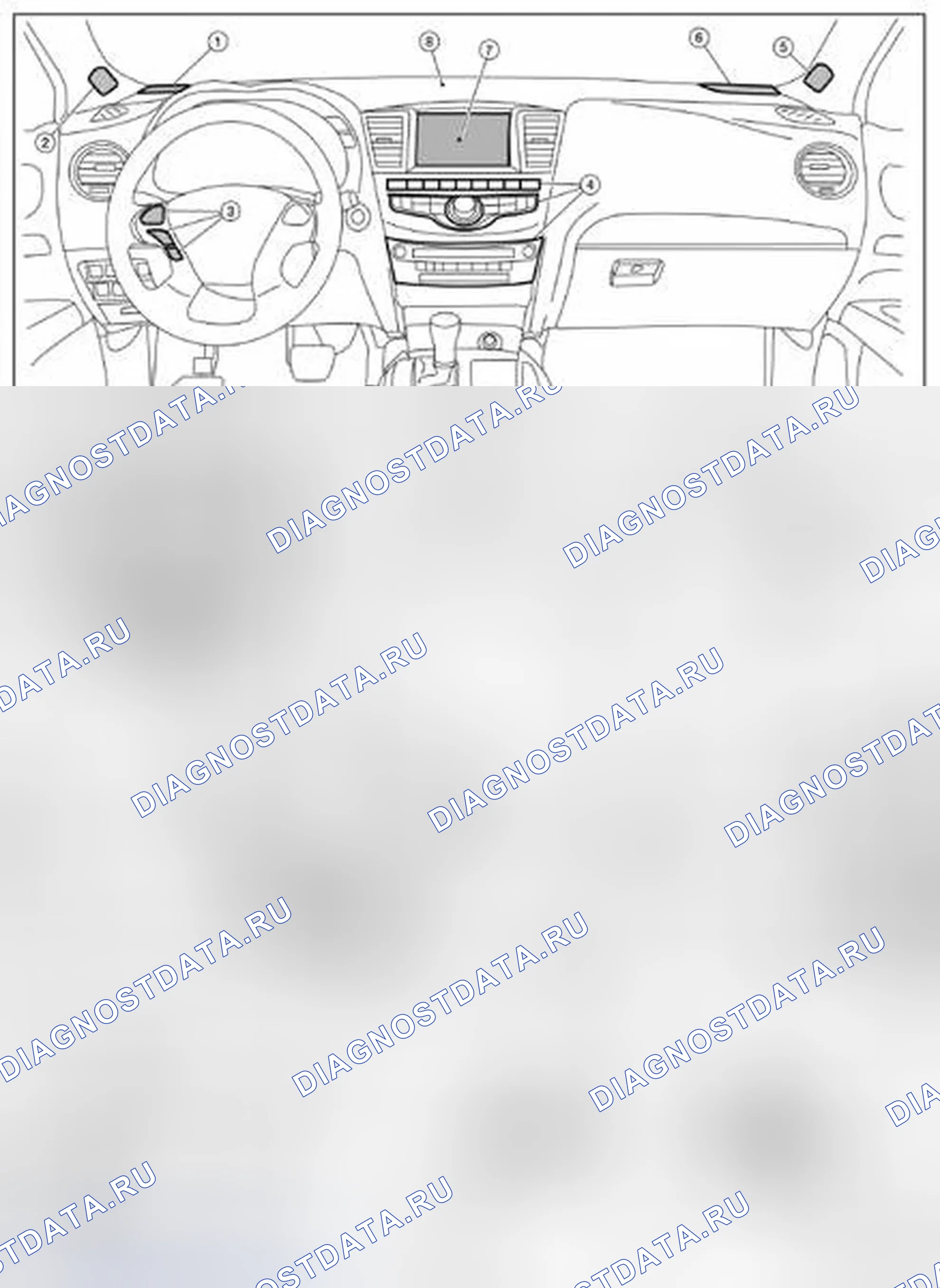 Рис. 300: Расположение компонентов. Infiniti QX60 I