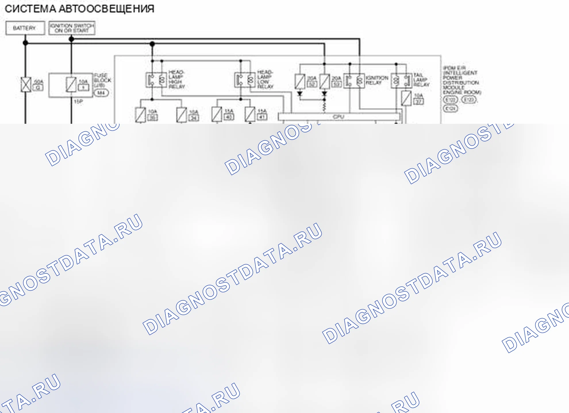 Рис. 65: электросхема. Nissan Pathfinder III рестайлинг