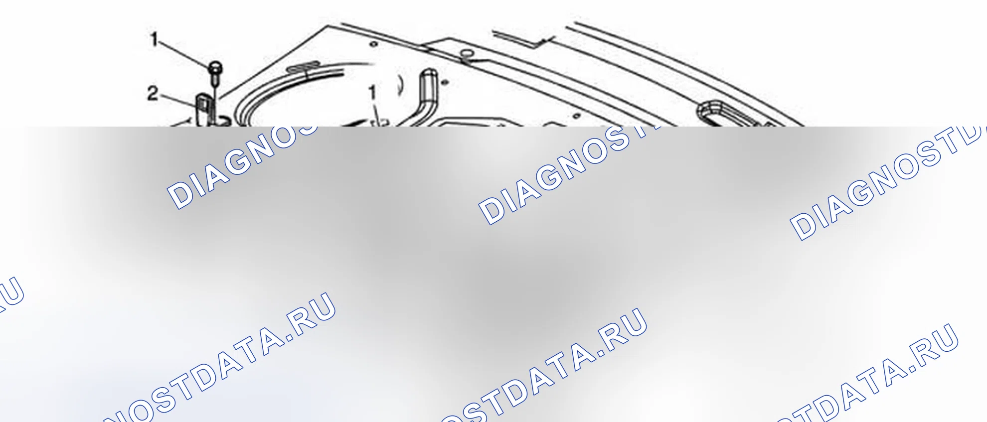 Рис. 12: Замена анкера детского удерживающего устройства (Impala). Chevrolet Impala IX