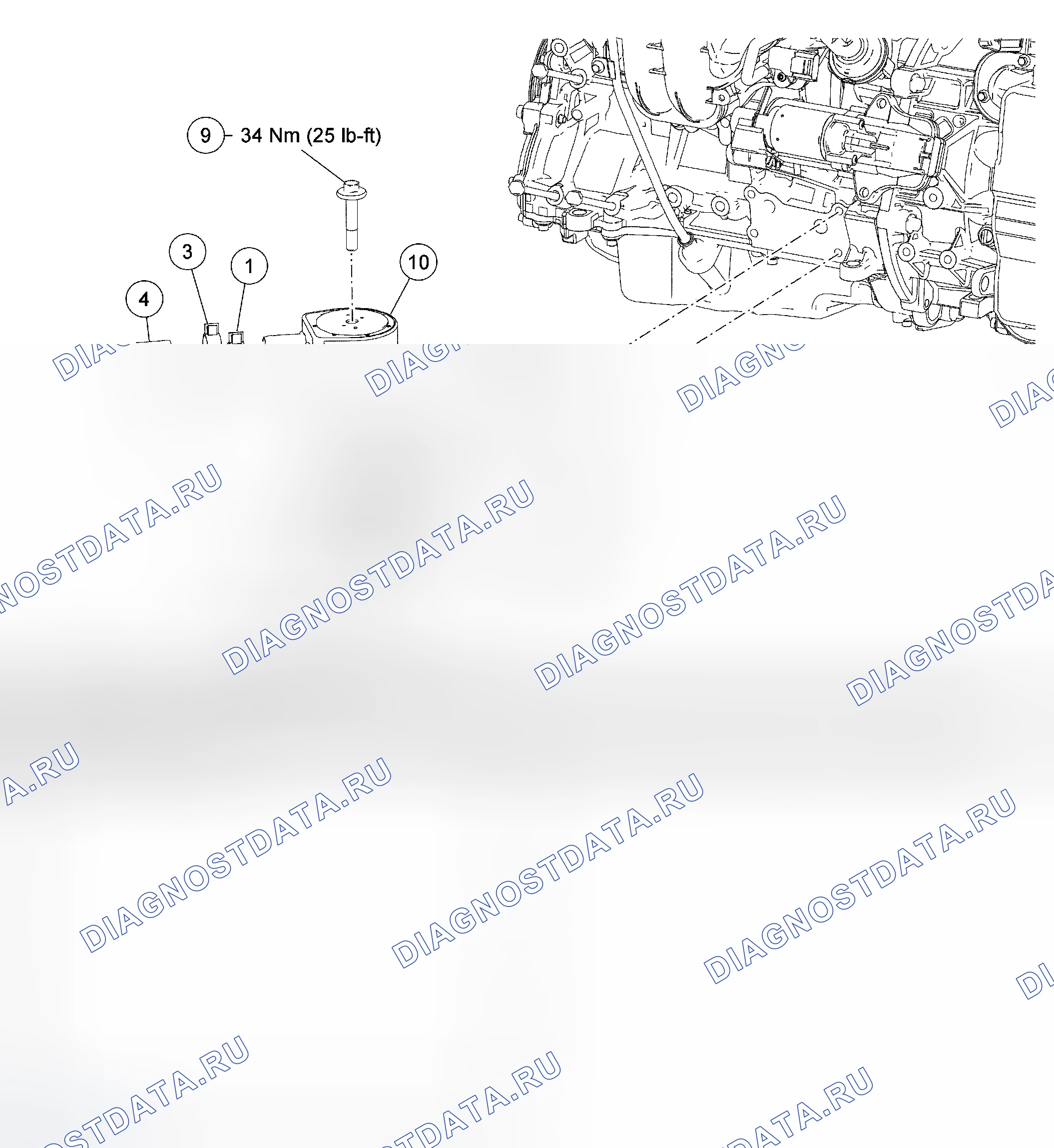 Рис. 44: Маслоохладитель. Ford Escape I рестайлинг