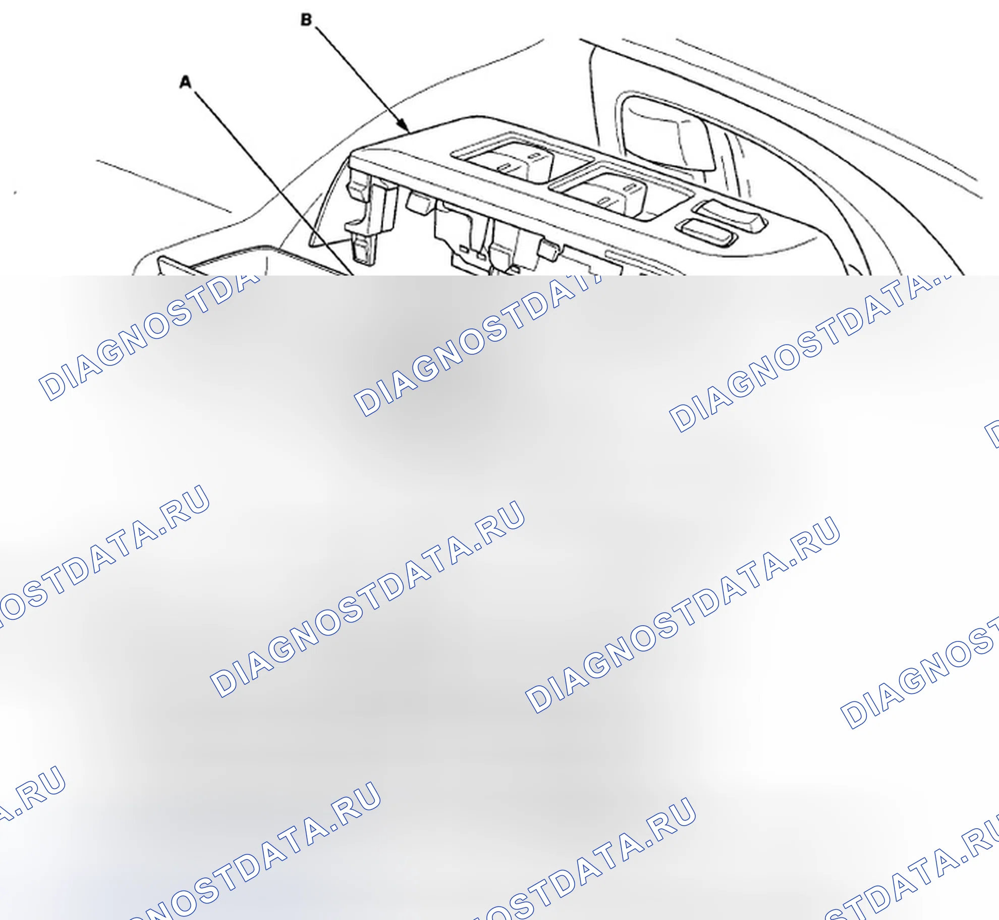 Рис. 3: Входной тест главного переключателя окна питания. Honda Insight ZE2 рестайлинг