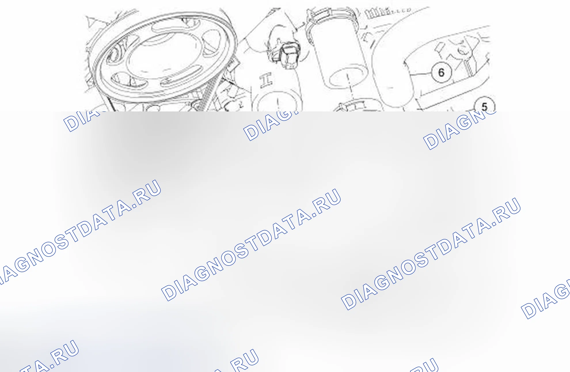 Рис. 3: Корпус термостата - 3,0 л. Ford Fusion I рестайлинг